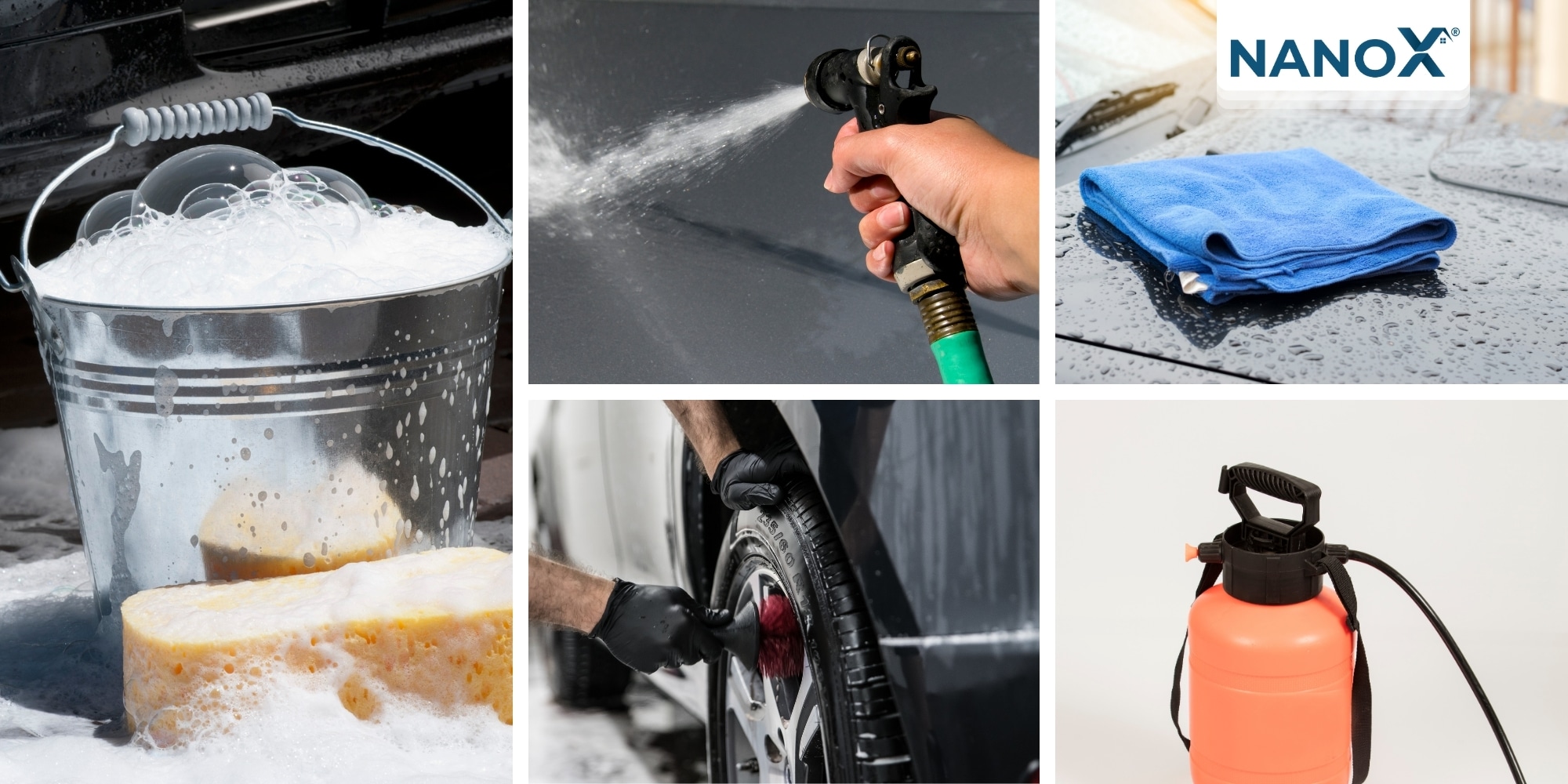 Cách rửa xe ô tô tại nhà sạch như gara, không làm hại sơn 1 Việc chuẩn bị đầy đủ dụng cụ chuyên dụng là điều cần thiết
