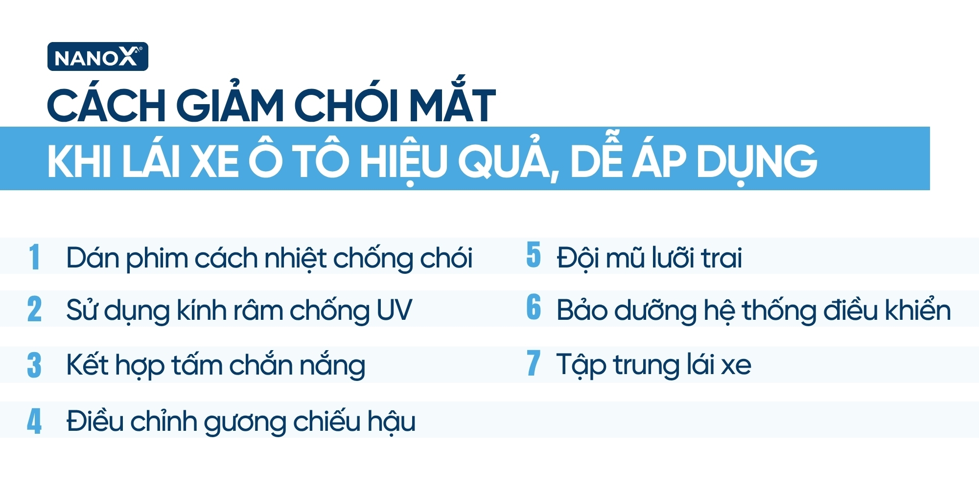 Cách giảm chói và bảo vệ mắt khi lái xe