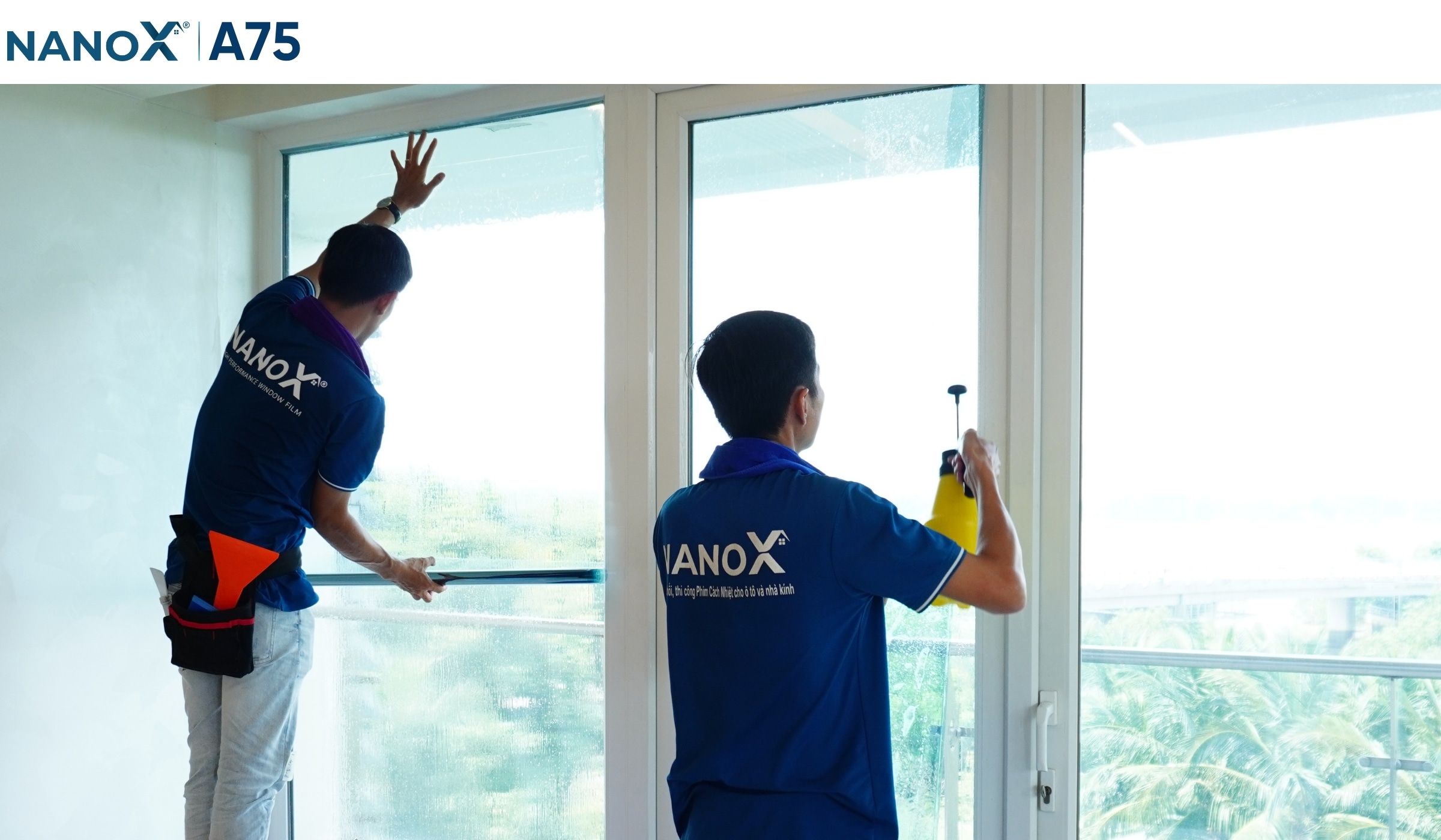 Thi công phim cách nhiệt NanoX Eco-Cool A75