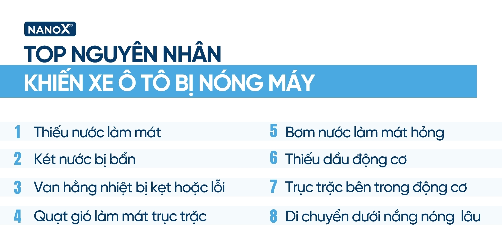 Nguyên nhân phổ biến khiến xe ô tô bị nóng máy