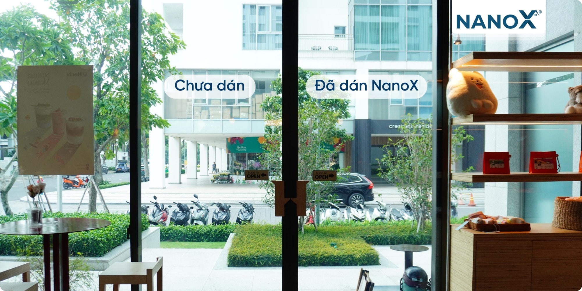 Hochi Cafe 14 Dán phim cách nhiệt quán cà phê Hochi