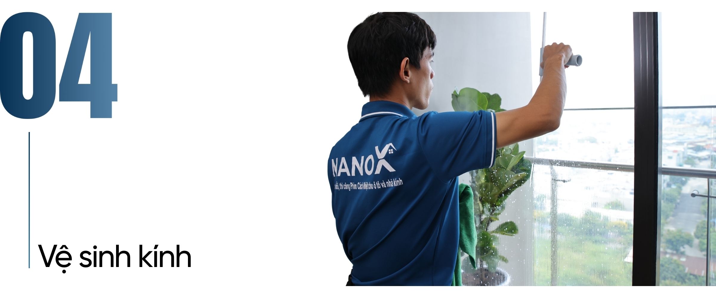 Quy trình thi công dán phim cách nhiệt nhà kính NanoX