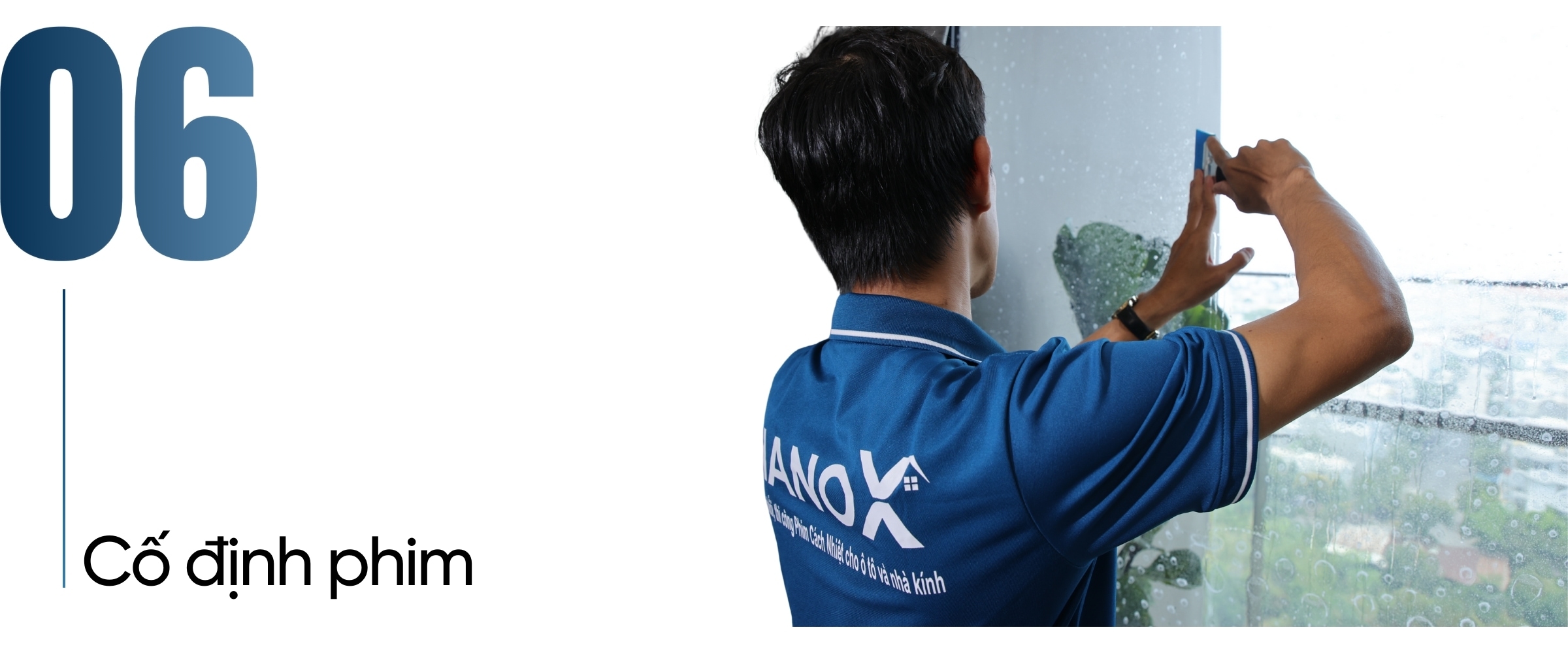 Quy trình thi công dán phim cách nhiệt nhà kính NanoX
