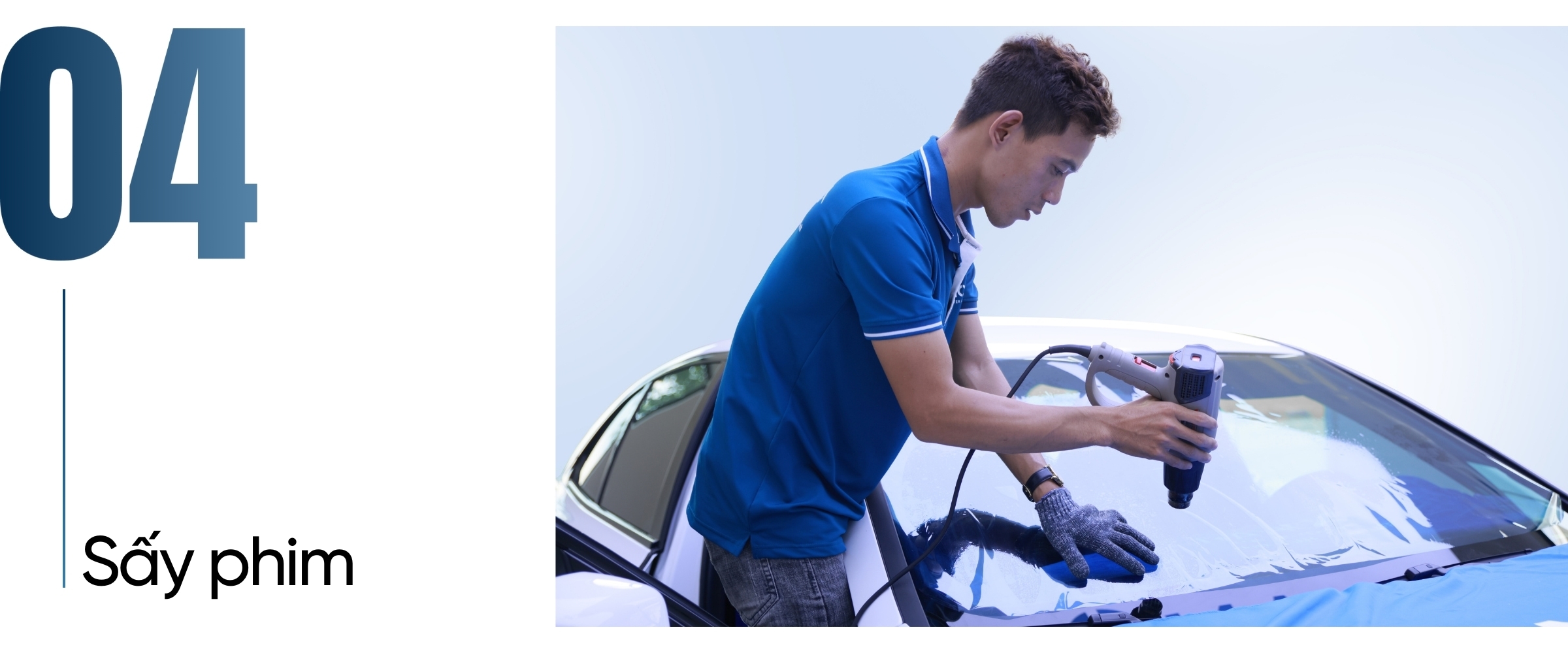 Quy trình thi công dán phim cách nhiệt ô tô NanoX