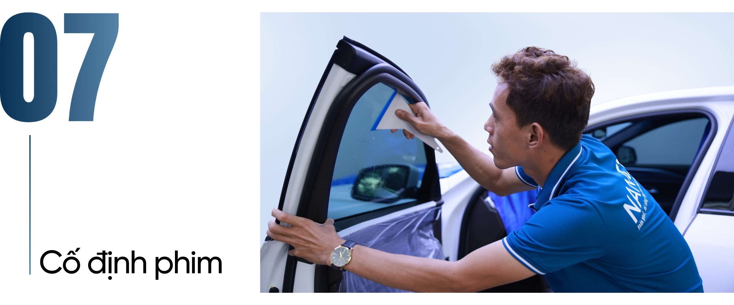 Quy trình thi công dán phim cách nhiệt ô tô NanoX