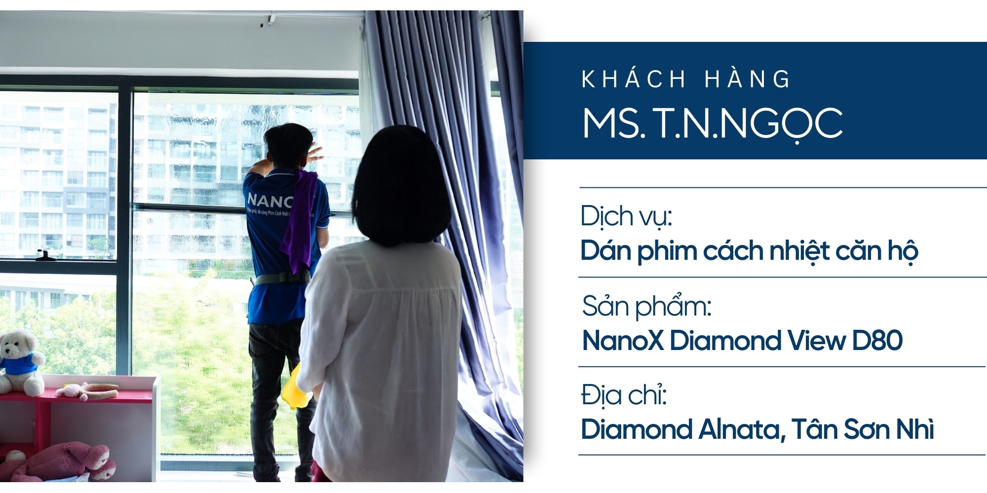 trai nghiem khach hang dan phim cach nhiet can ho Diamond Alnata 1