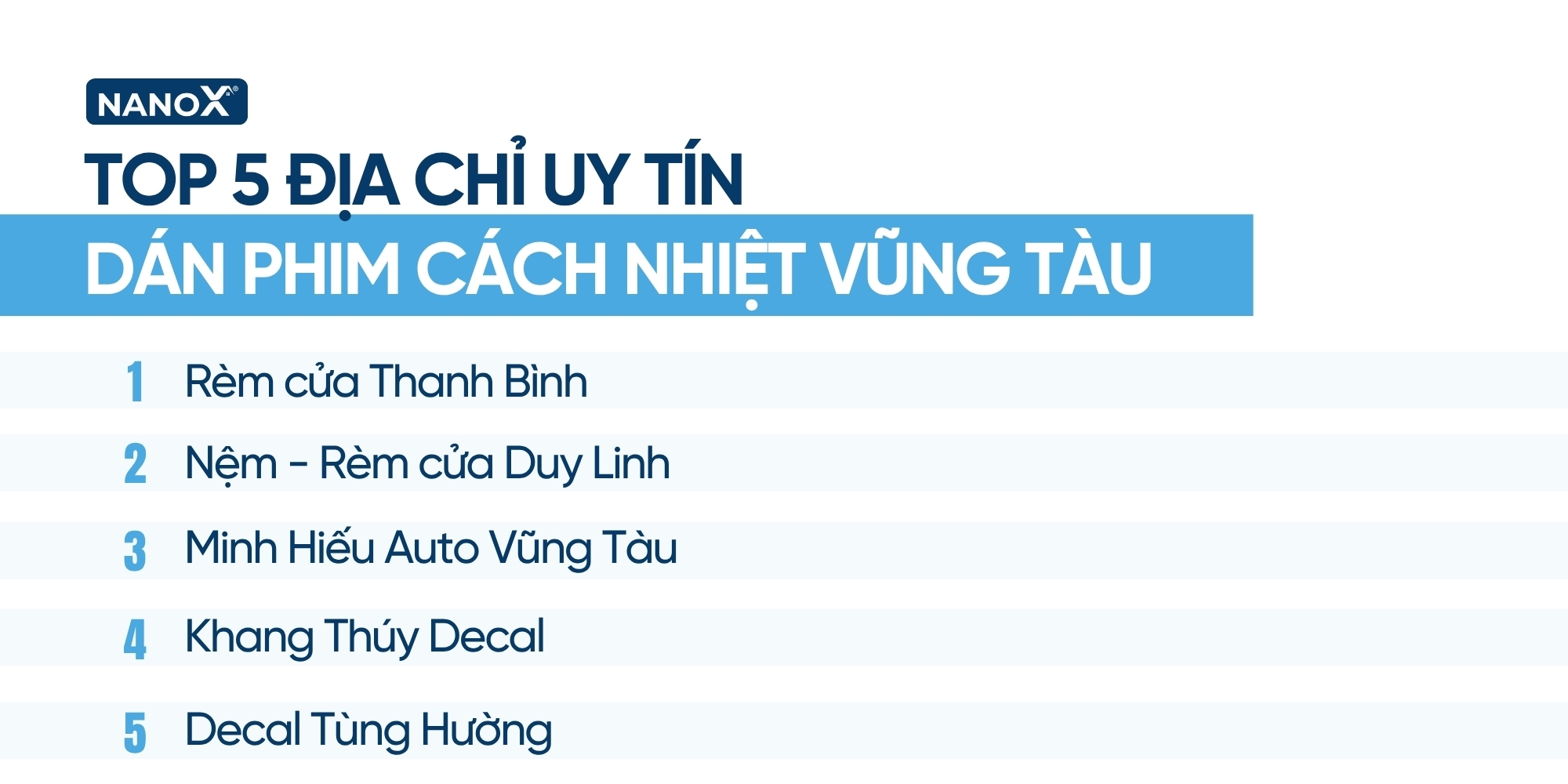 Top địa chỉ dán phim cách nhiệt ô tô Vũng Tàu uy tín