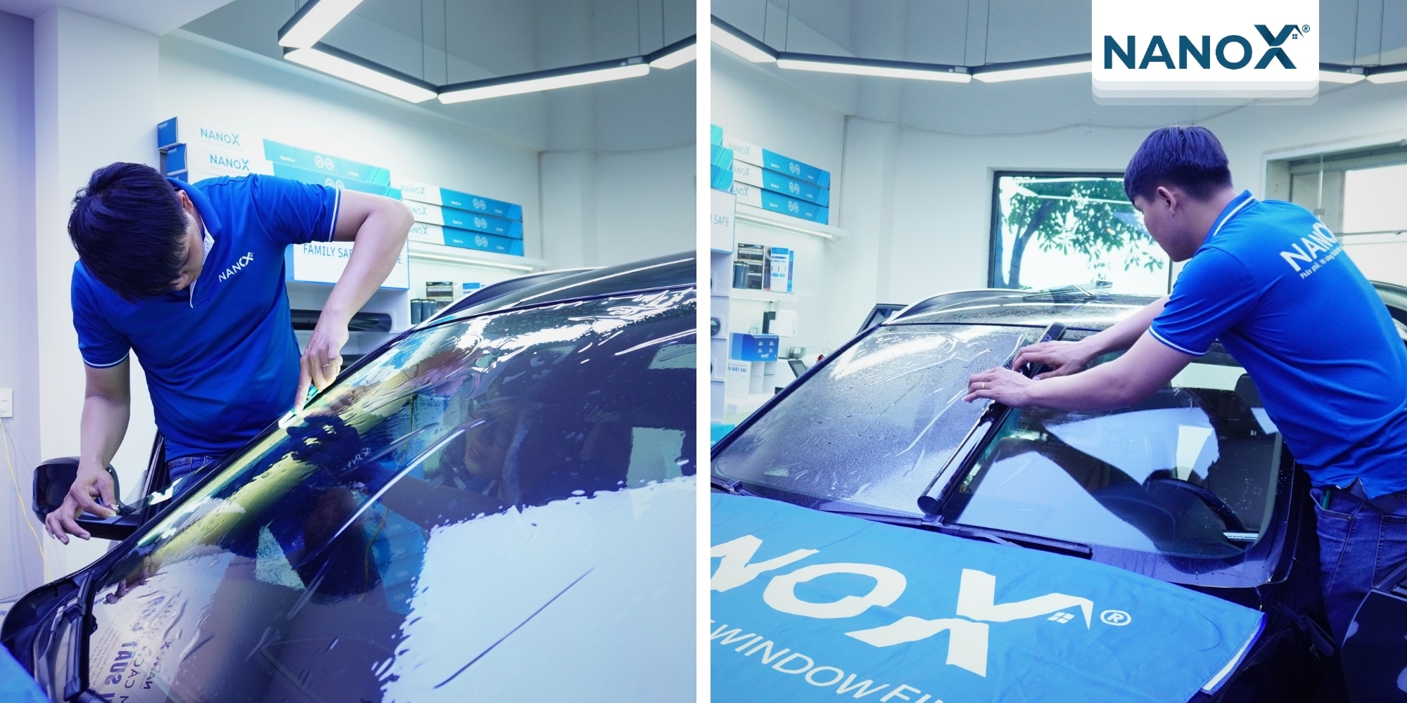 Anh Trường - Dán phim ô tô BMW X1 4 trai nghiem khach hang dan phim cach nhiet o to BMW X1 3