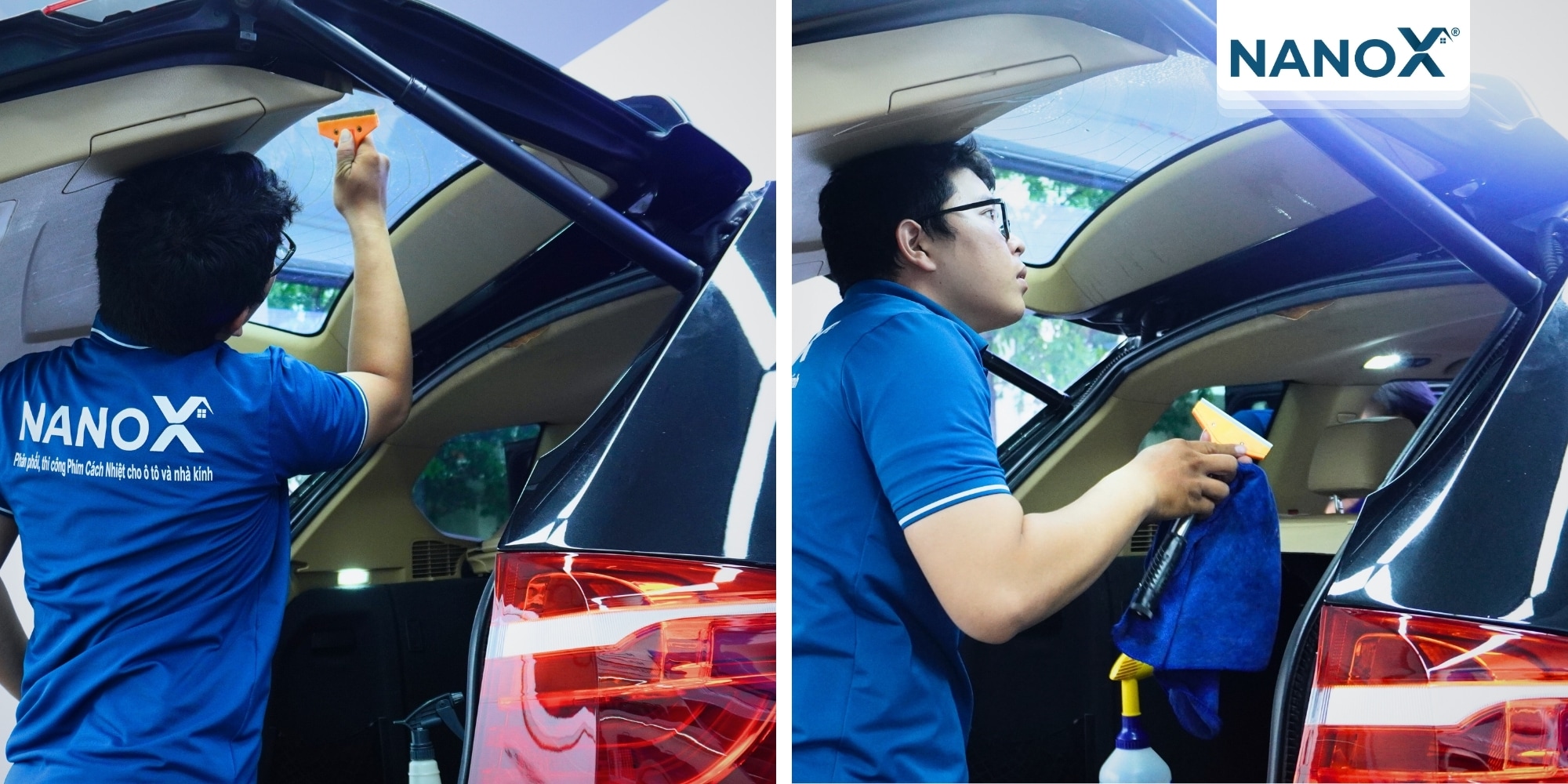 Anh Trường - Dán phim ô tô BMW X1 5 trai nghiem khach hang dan phim cach nhiet o to BMW X1 5