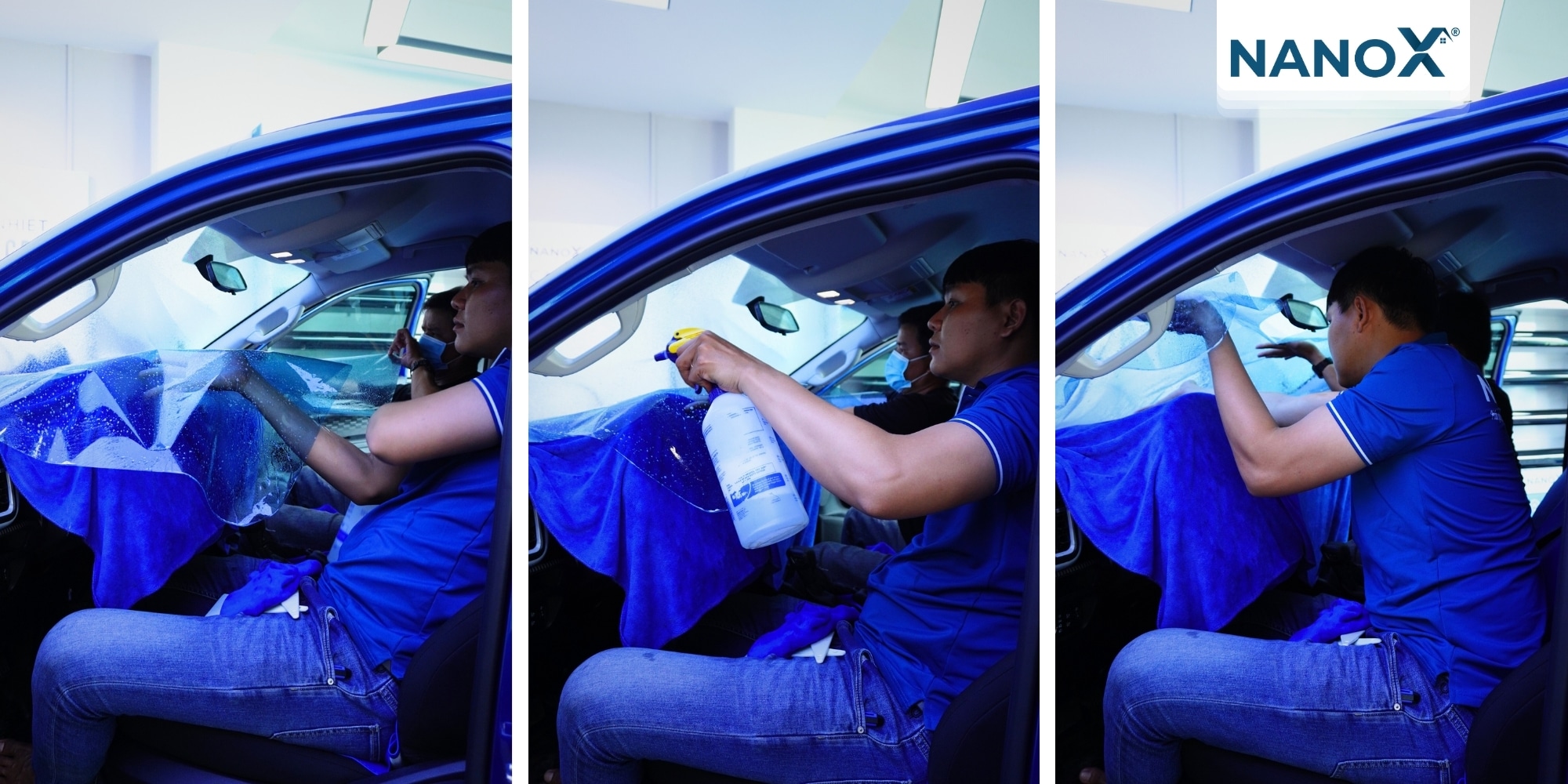 Anh Ninh - Dán phim ô tô Ford Ranger 5 trai nghiem khach hang dan phim cach nhiet o to Ford Ranger 5