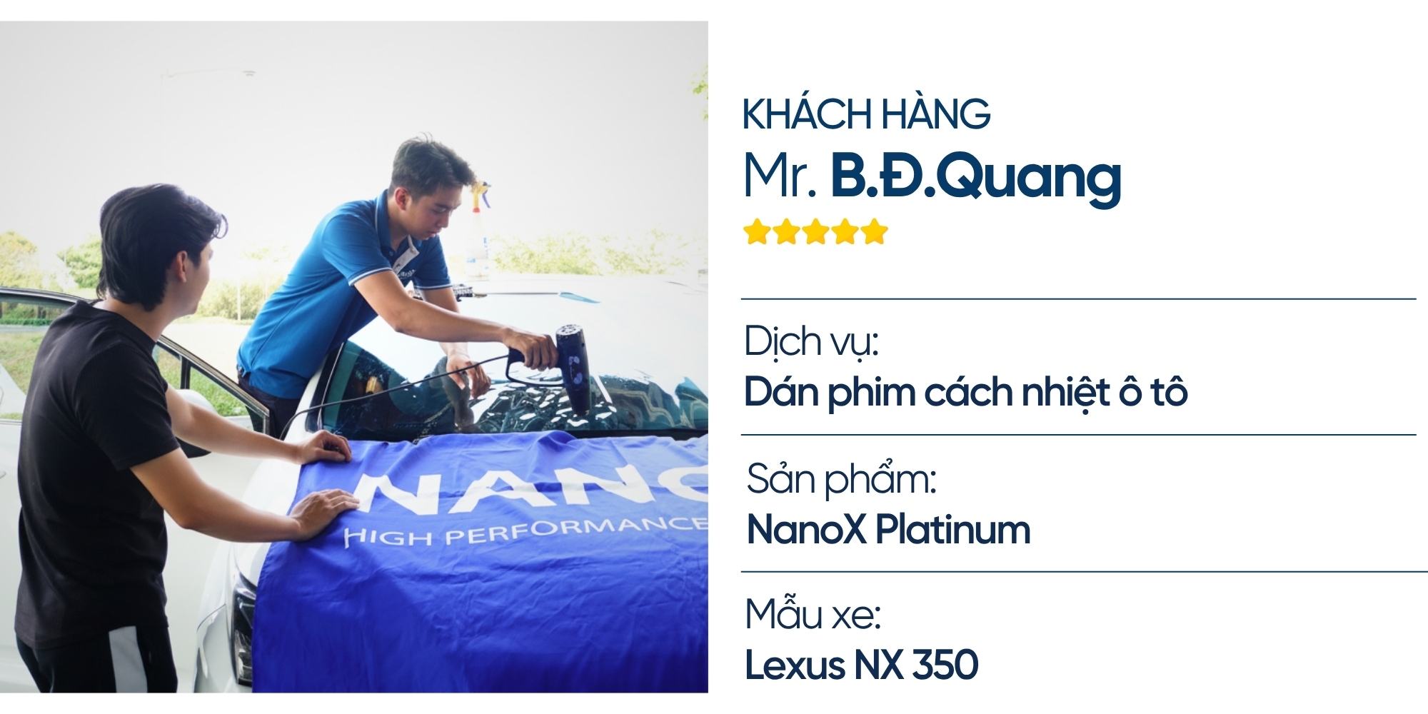 Anh Quang - Dán phim ô tô Lexus NX 350 1 trai nghiem khach hang dan phim cach nhiet o to Lexus NX 350 1