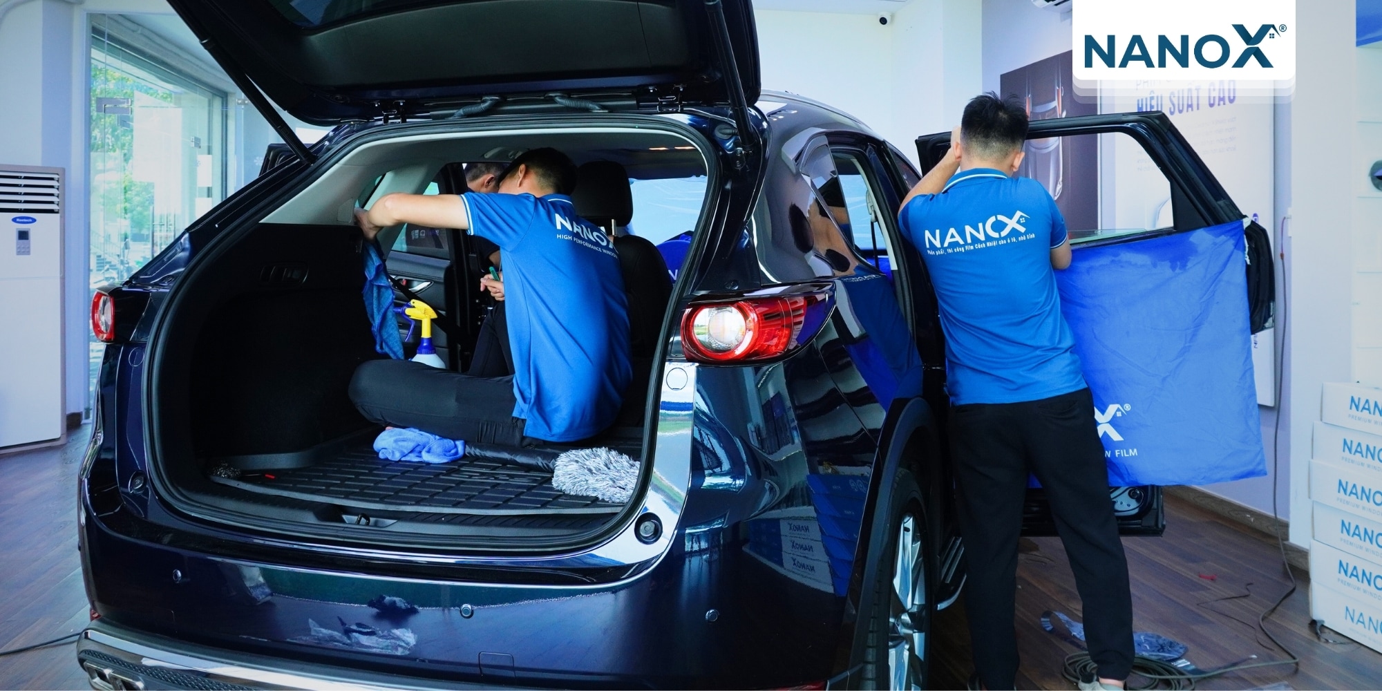 Anh Thịnh - Dán phim ô tô Mazda CX-5 3 trai nghiem khach hang dan phim cach nhiet o to Mazda CX 5 3