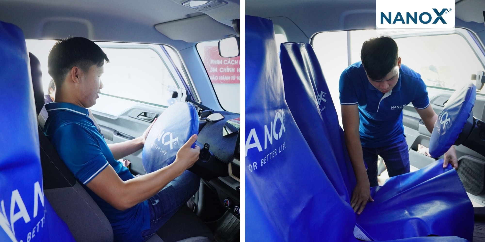 Anh Hoàng - Dán phim ô tô VinFast VF3 3 trai nghiem khach hang dan phim cach nhiet o to vinfast vf3 3