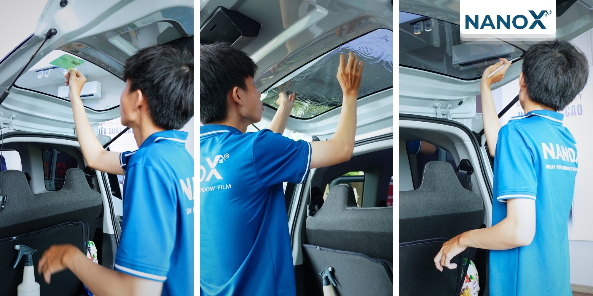 Anh Hoàng - Dán phim ô tô VinFast VF3 5 trai nghiem khach hang dan phim cach nhiet o to vinfast vf3 5