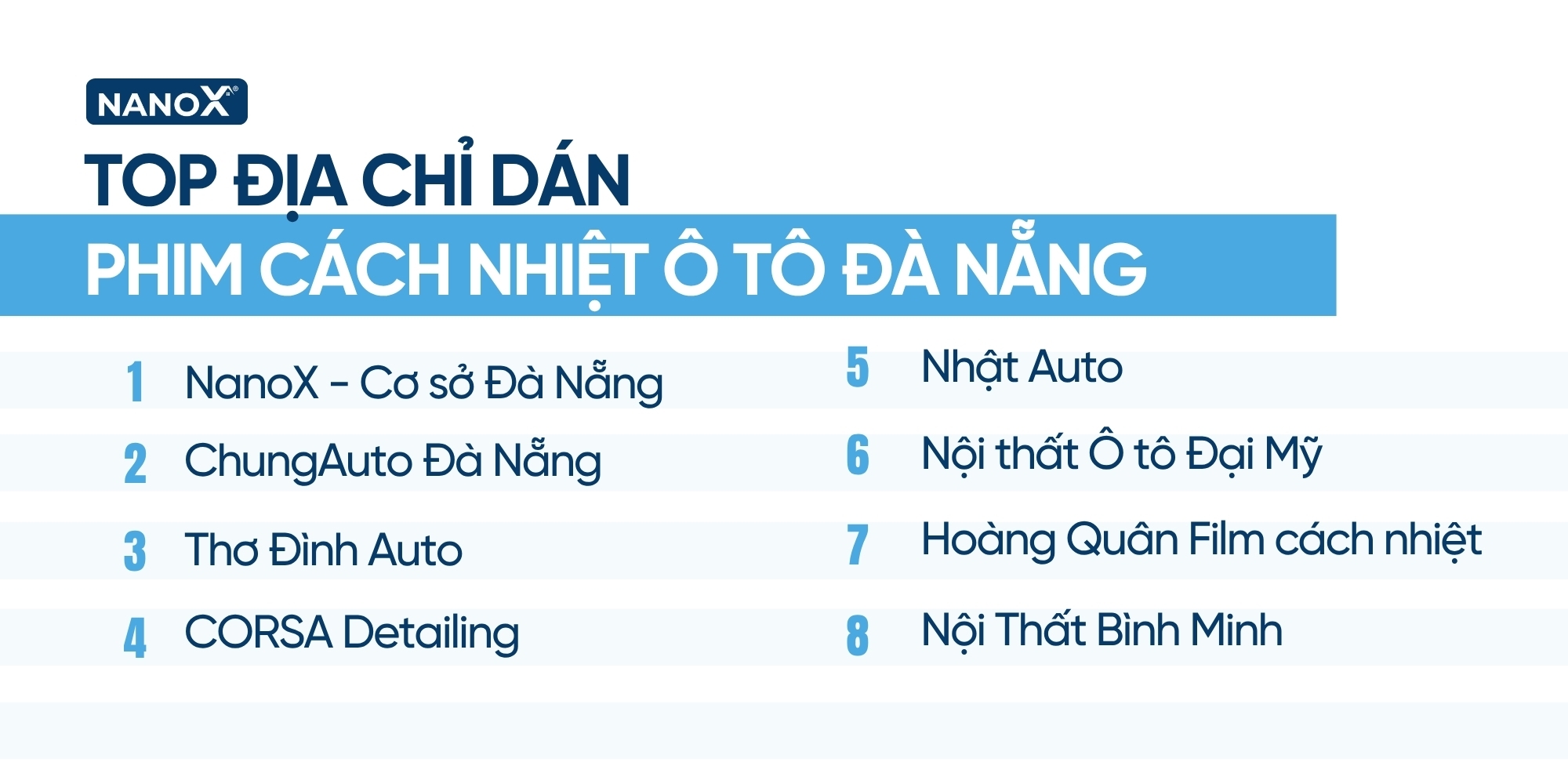 Top địa chỉ dán phim cách nhiệt ô tô Đà Nẵng