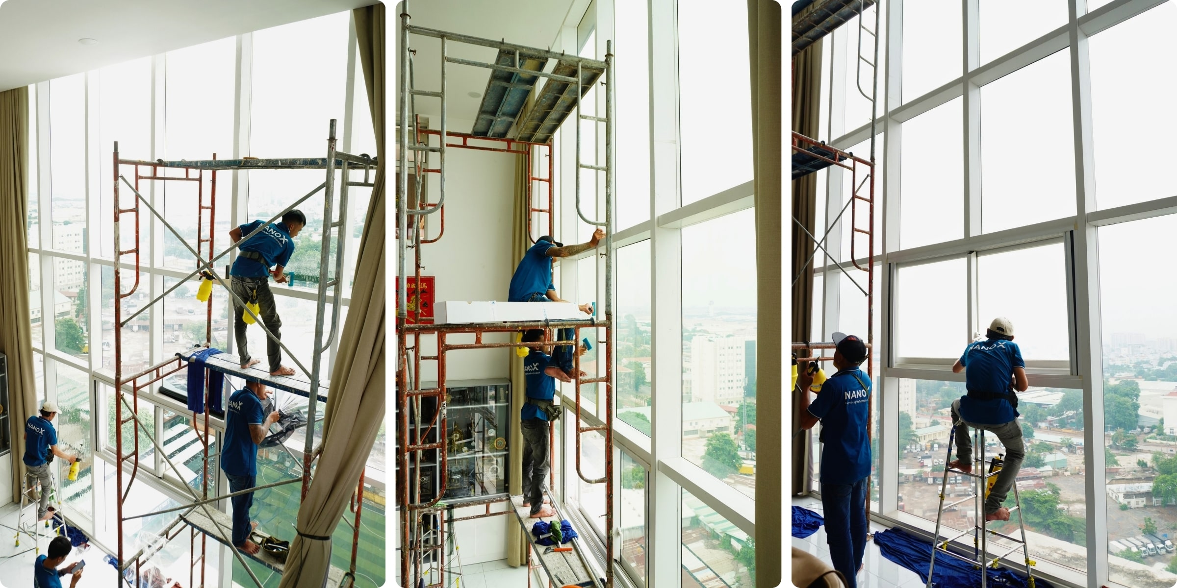 Phim cách nhiệt nhà kính NanoX B30 15 Khách hàng dán phim cách nhiệt NanoX B30 tại Cộng Hoà Garden
