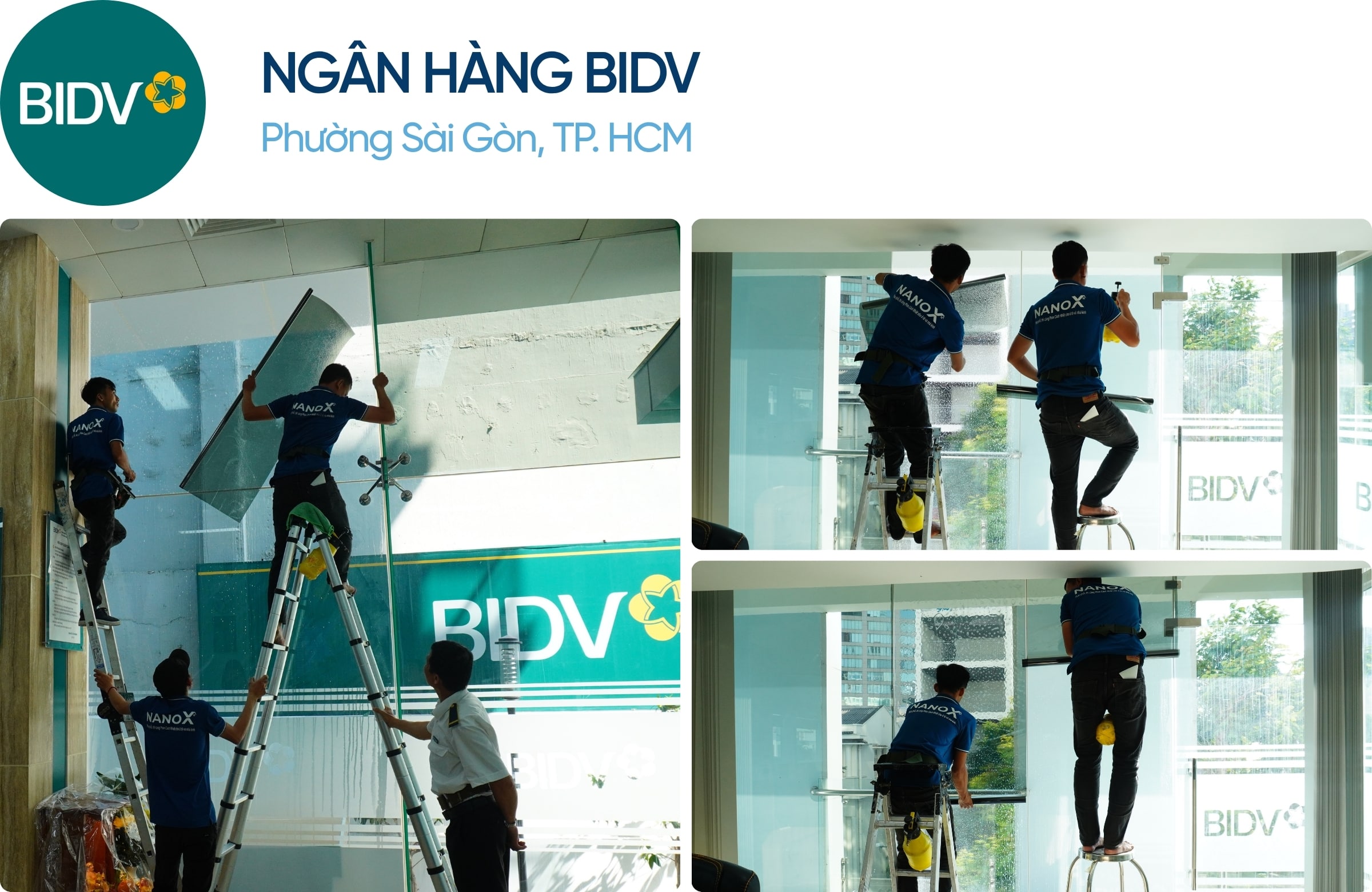 Phim cách nhiệt nhà kính NanoX B30 22 Khách hàng dán phim cách nhiệt NanoX B30 tại Ngân hàng BIDV