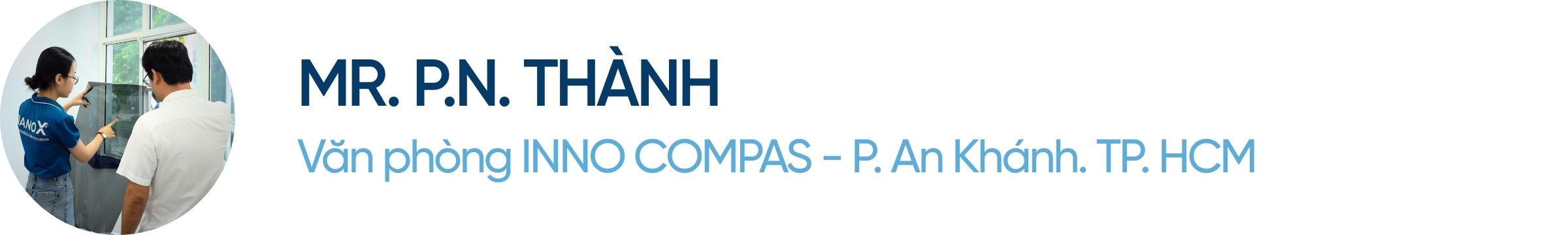 Khách hàng dán phim cách nhiệt NanoX A20 tại văn phòng INNO COMPAS