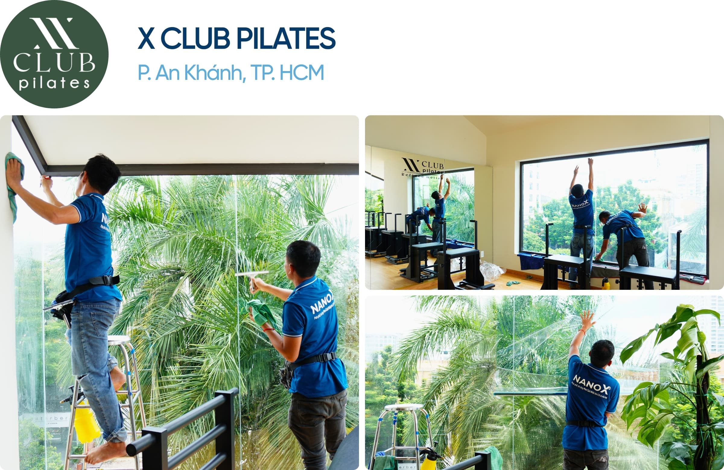 Phim cách nhiệt nhà kính NanoX A75 18 Khách hàng dán phim cách nhiệt NanoX A75 tại X Club Pilates