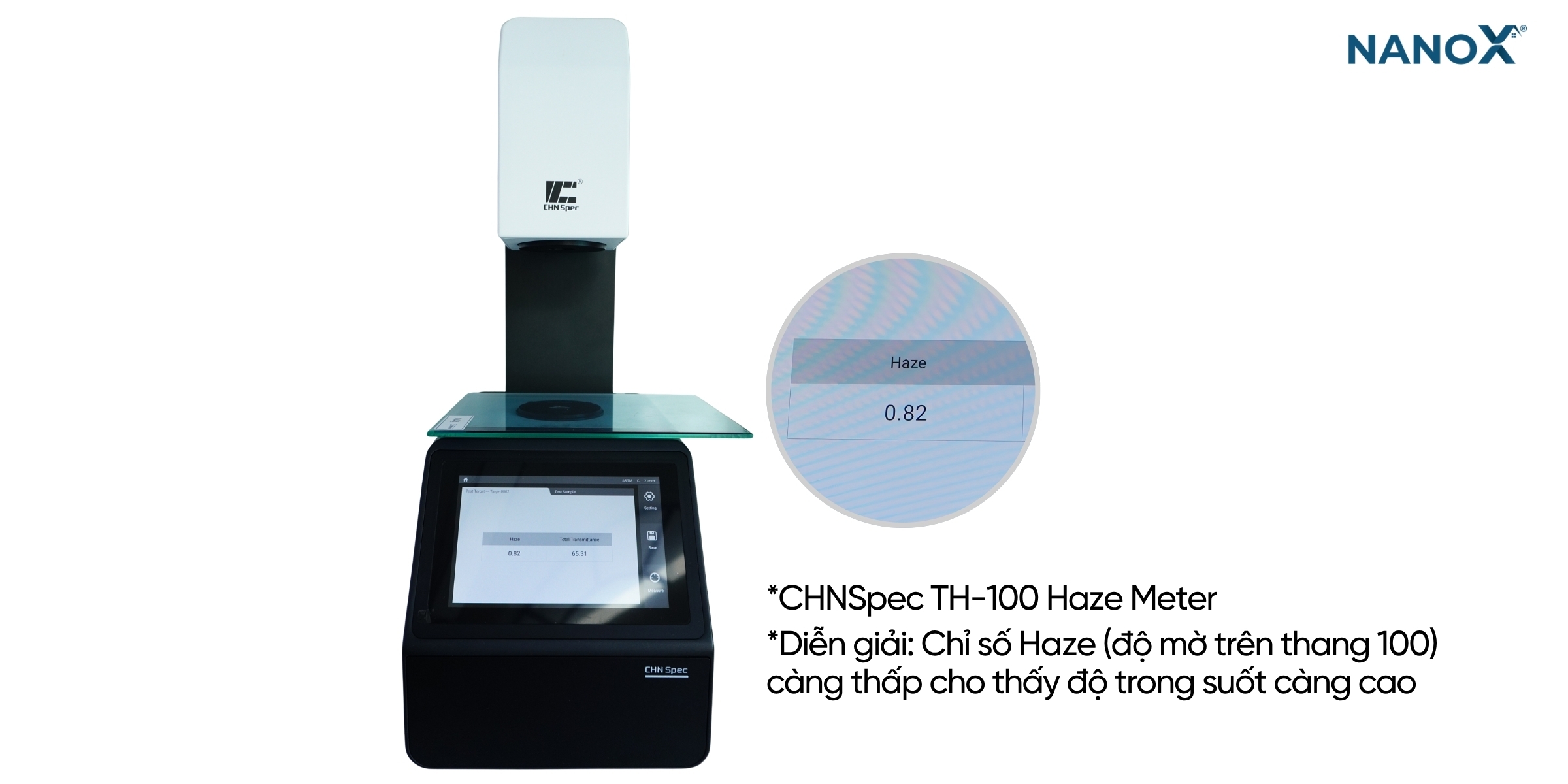 NanoX P70 có thông số mờ đục (Haze) chỉ 0,85