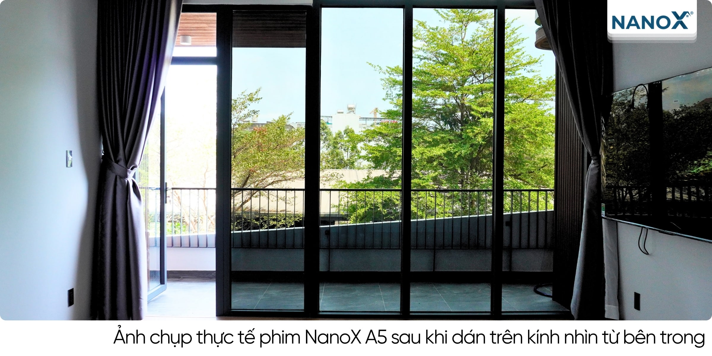 Phim cách nhiệt nhà kính NanoX A5 5 NanoX A5 mang lại khả năng giảm chói tối đa