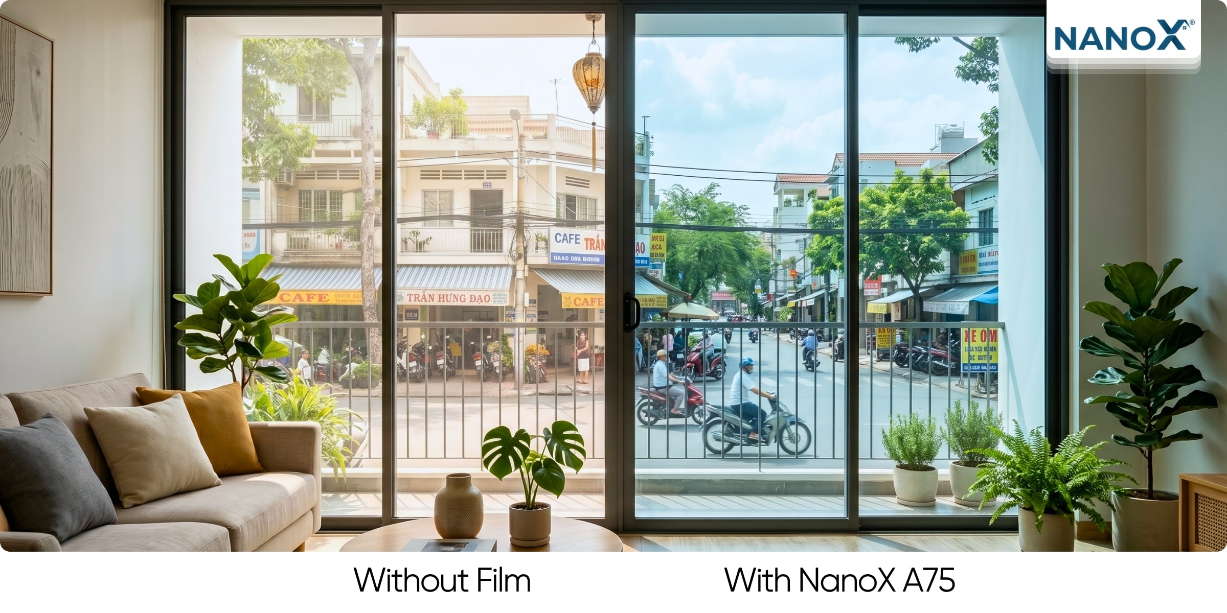 Phim cách nhiệt nhà kính NanoX A75 5 NanoX A75 sở hữu độ xuyên sáng cao