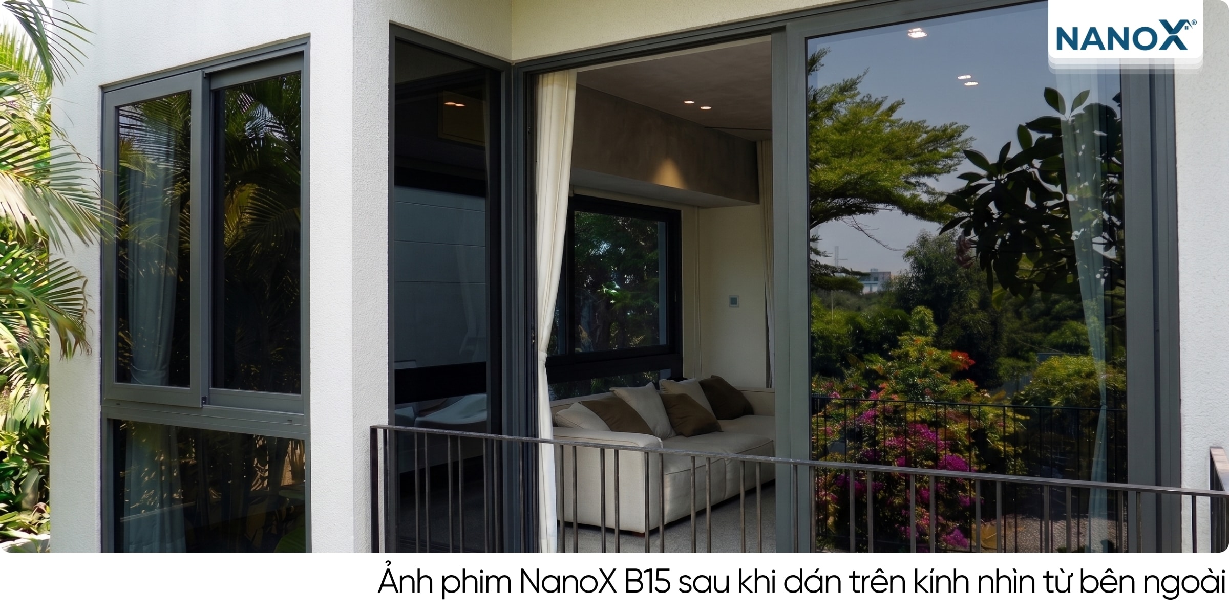 Phim cách nhiệt nhà kính NanoX B30 6 NanoX B30 có tính năng hỗ trợ hạn chế nhìn trộm một phần