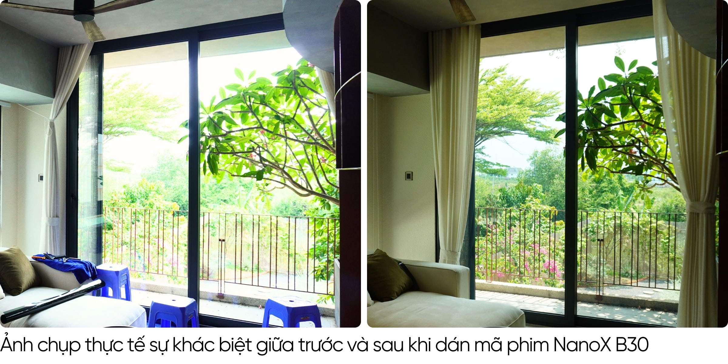 Phim cách nhiệt nhà kính NanoX B30 5 NanoX B30 mang lại hiệu quả giảm chói tốt
