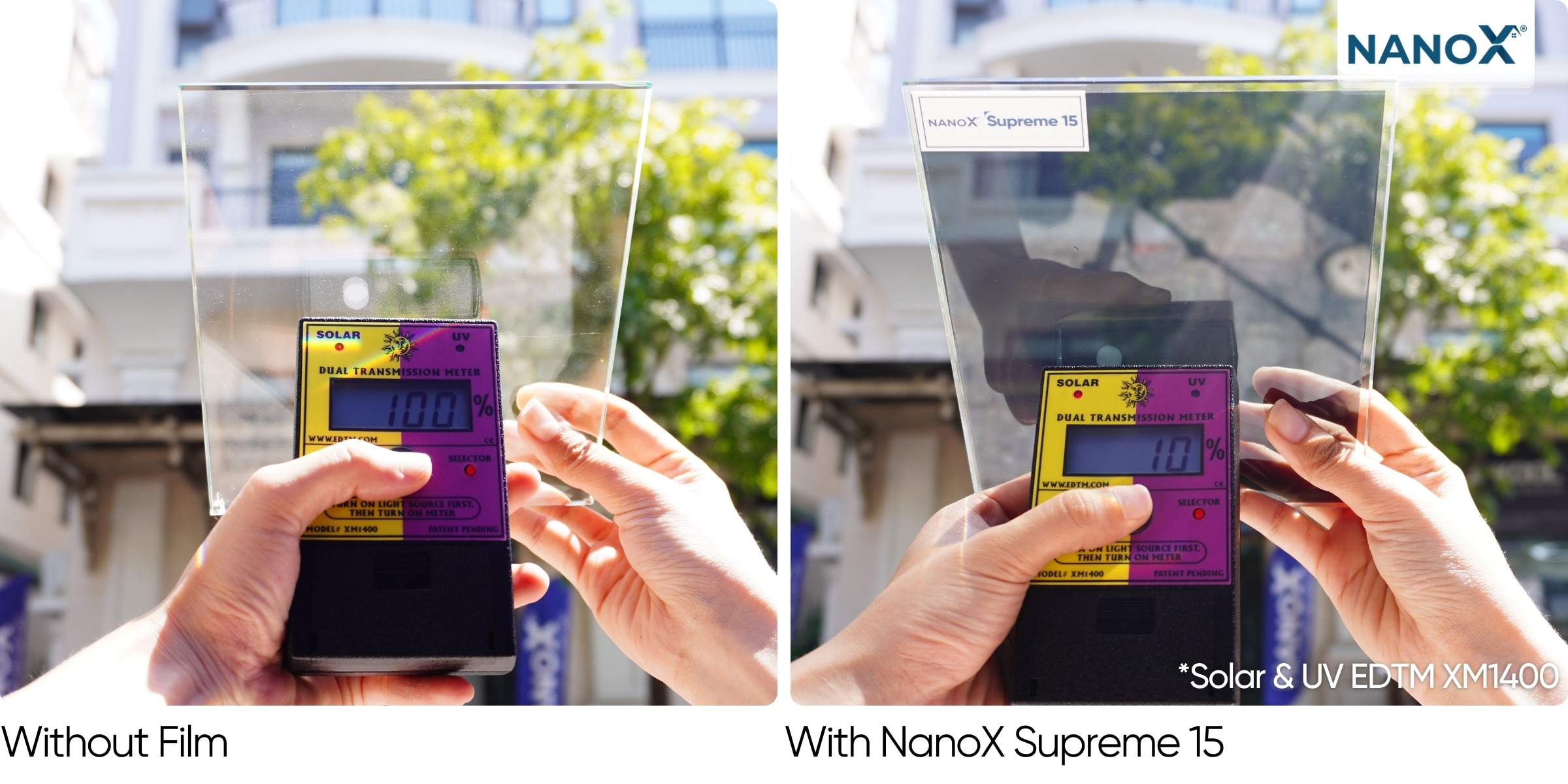 Phim cách nhiệt nhà kính NanoX Supreme 15 3 NanoX Supreme 15 được đánh giá cao với thông số cản nhiệt vượt trội