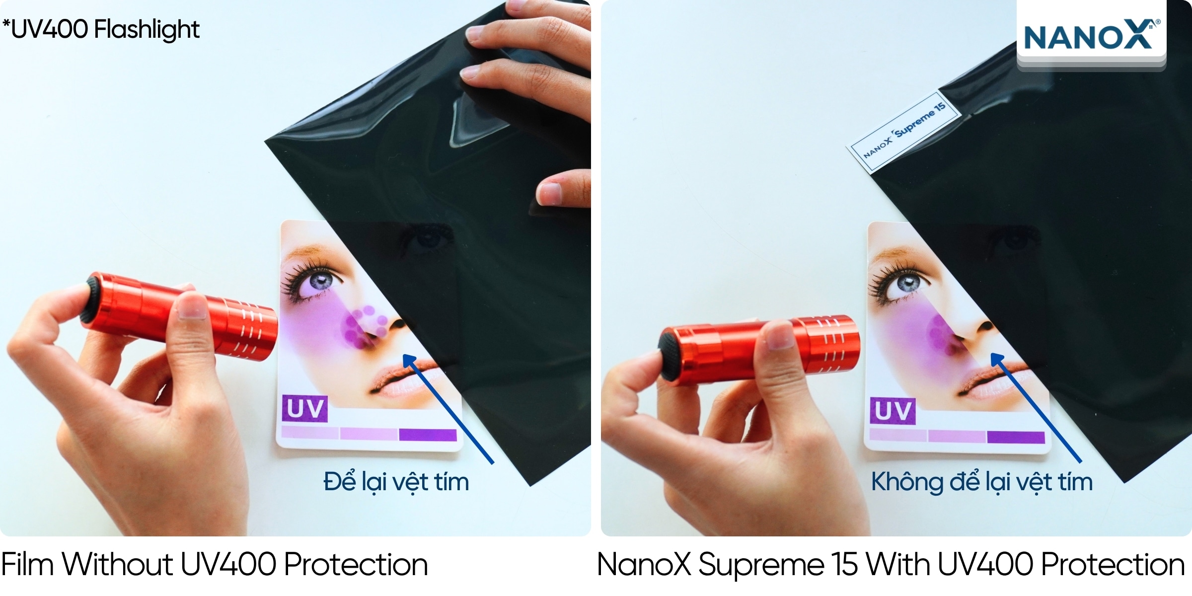 Phim cách nhiệt nhà kính NanoX Supreme 15 4 NanoX Supreme 15 ngăn chặn tia cực tím tuyệt đối (UVR - 100%)