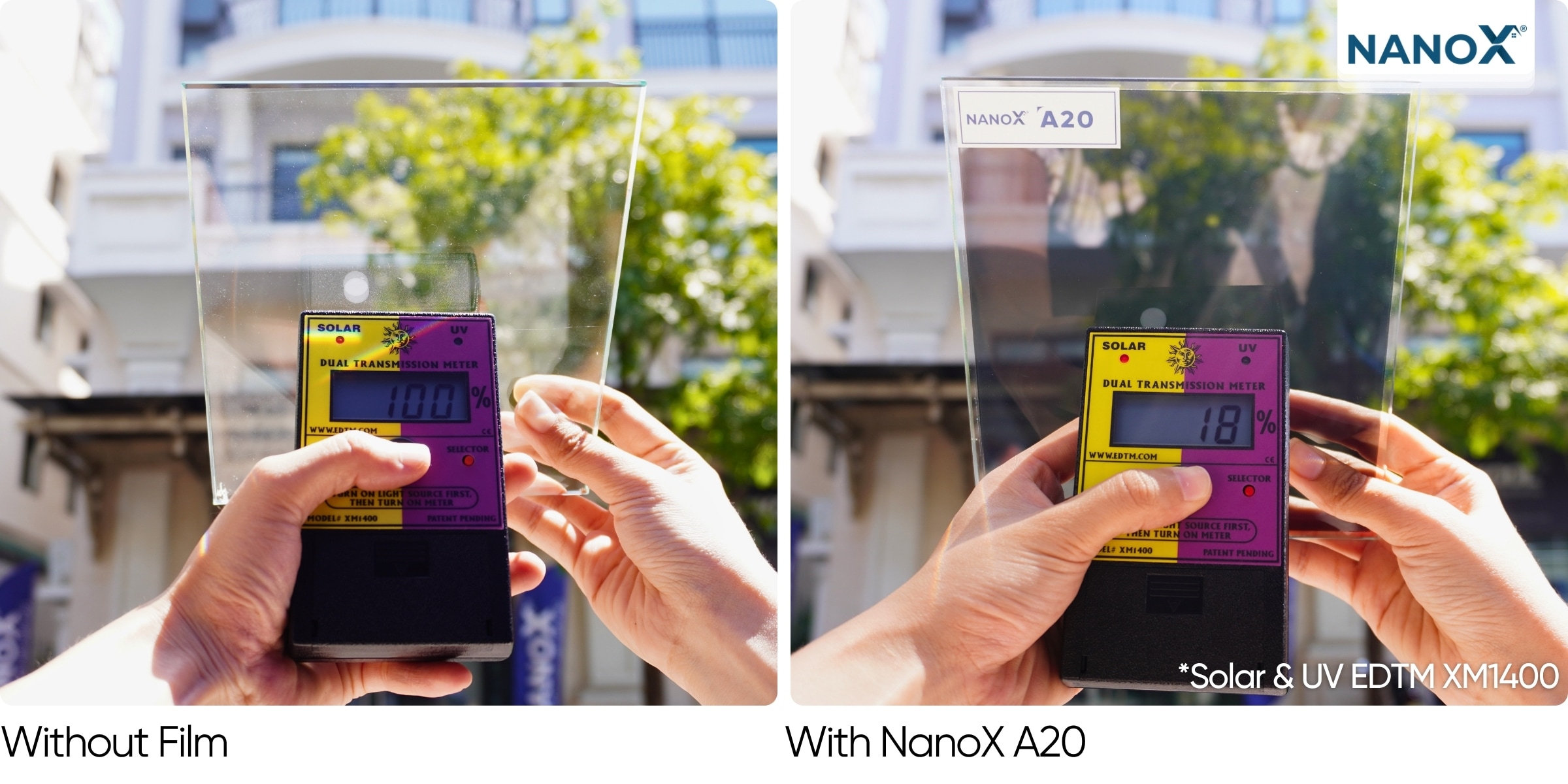 Phim cách nhiệt nhà kính NanoX A20 sở hữu khả năng chống nắng nóng hiệu quả