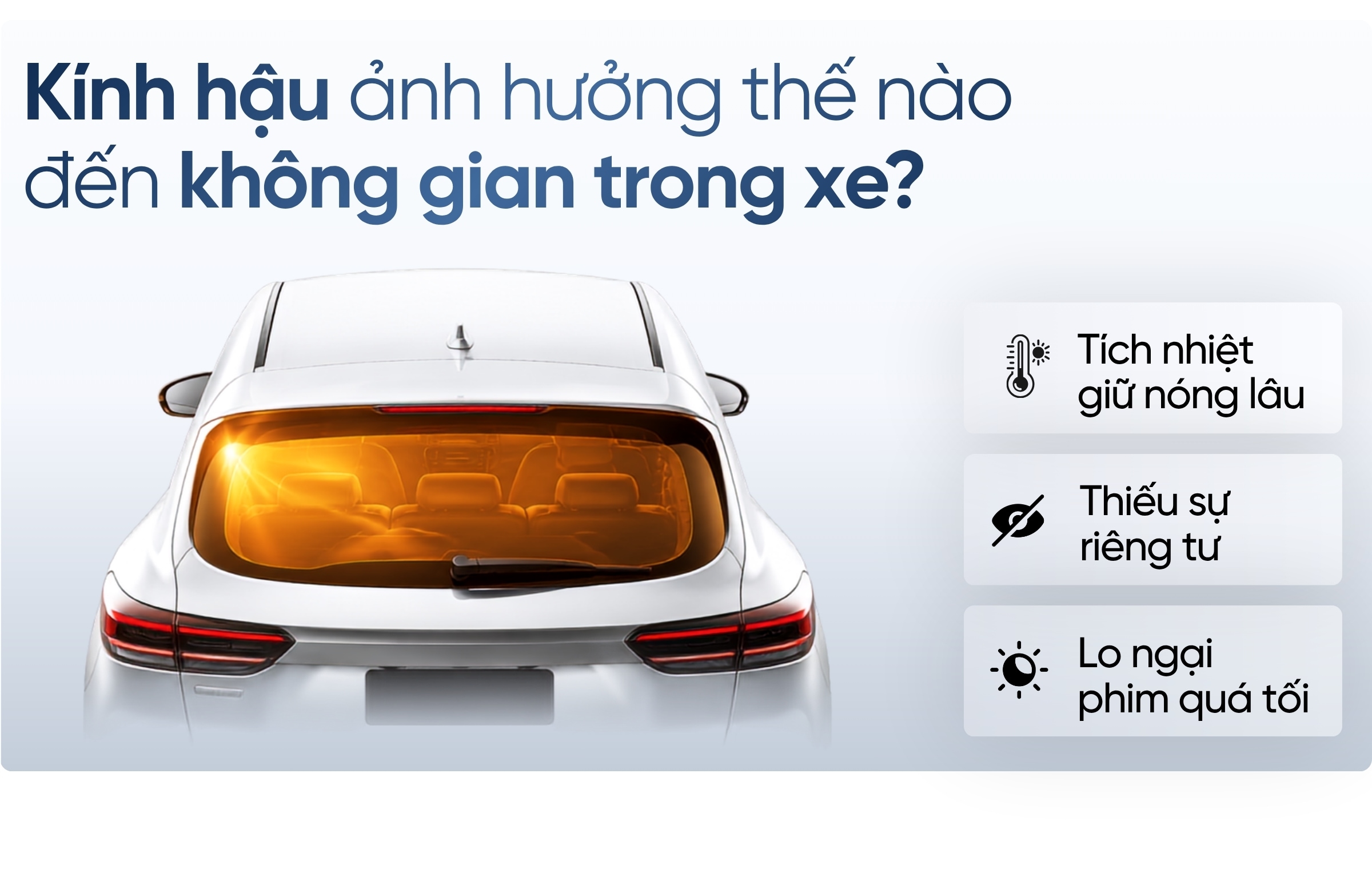 Kính hậu ảnh hưởng thế nào đến không gian trong xe?