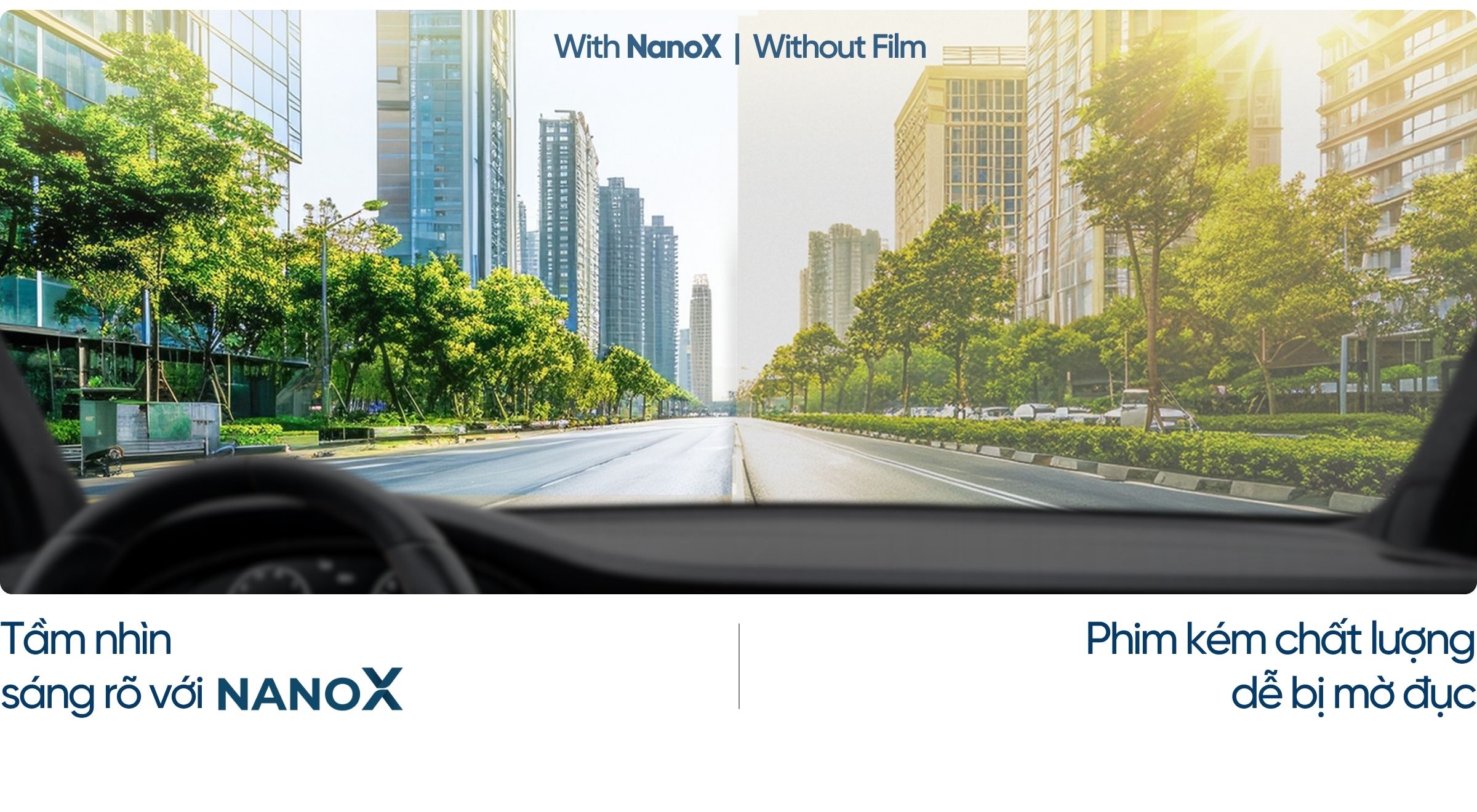 Dán phim cách nhiệt kính lái ô tô chống nắng nóng 7 phim cach nhiet kinh lai nanox co do trong suot cao 2