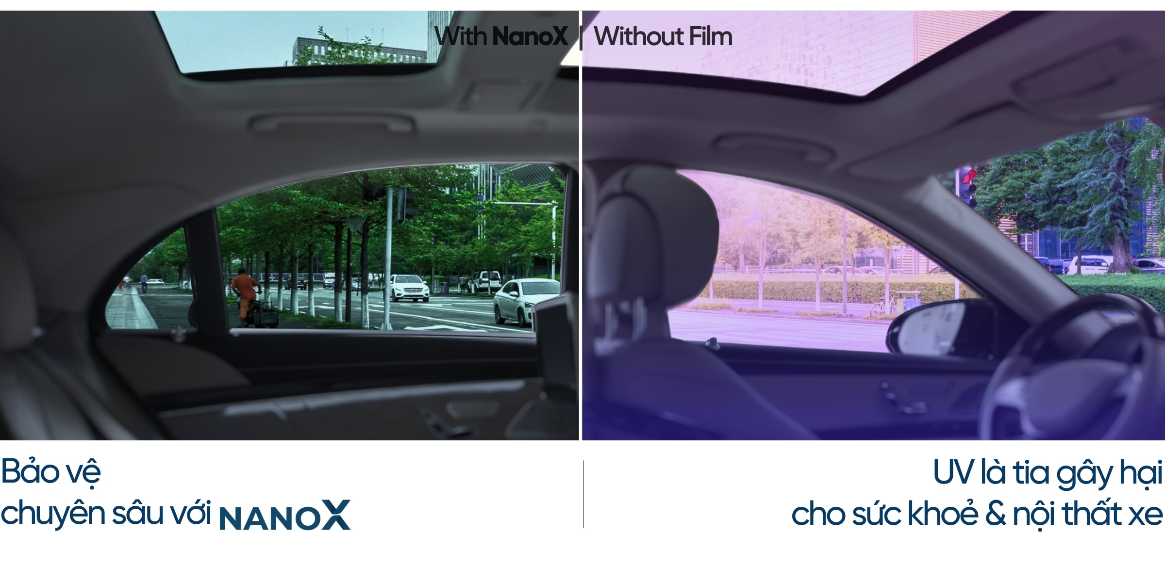 Phim cách nhiệt kính sườn NanoX cản tia UV bảo vệ sức khoẻ và nội thất