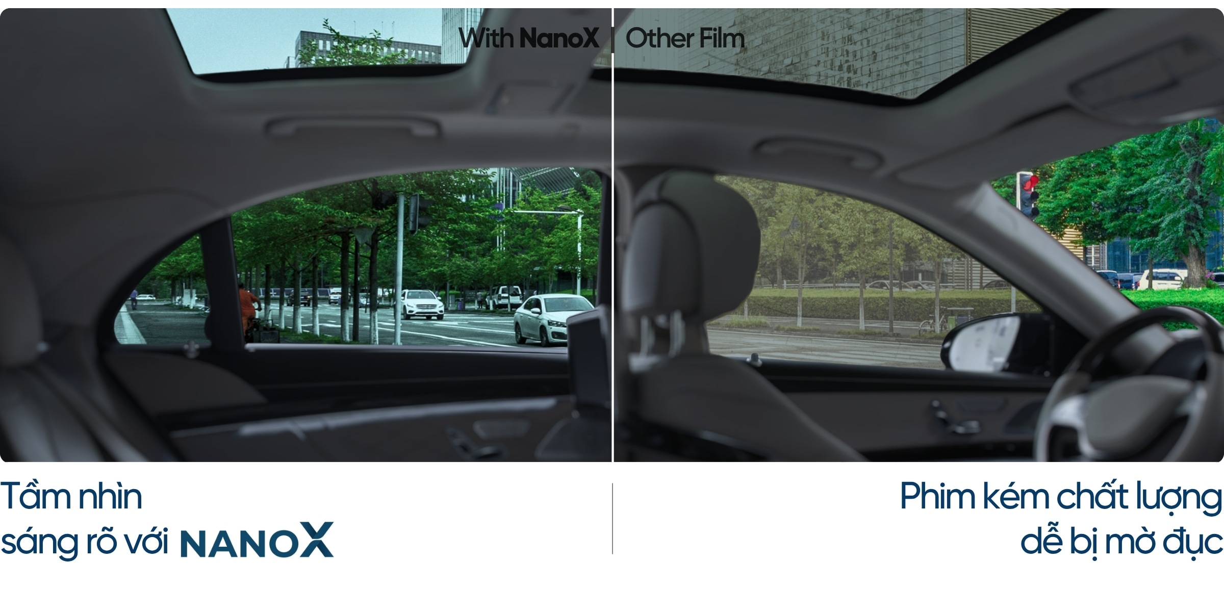 Phim cách nhiệt kính sườn NanoX có độ trong suốt cao