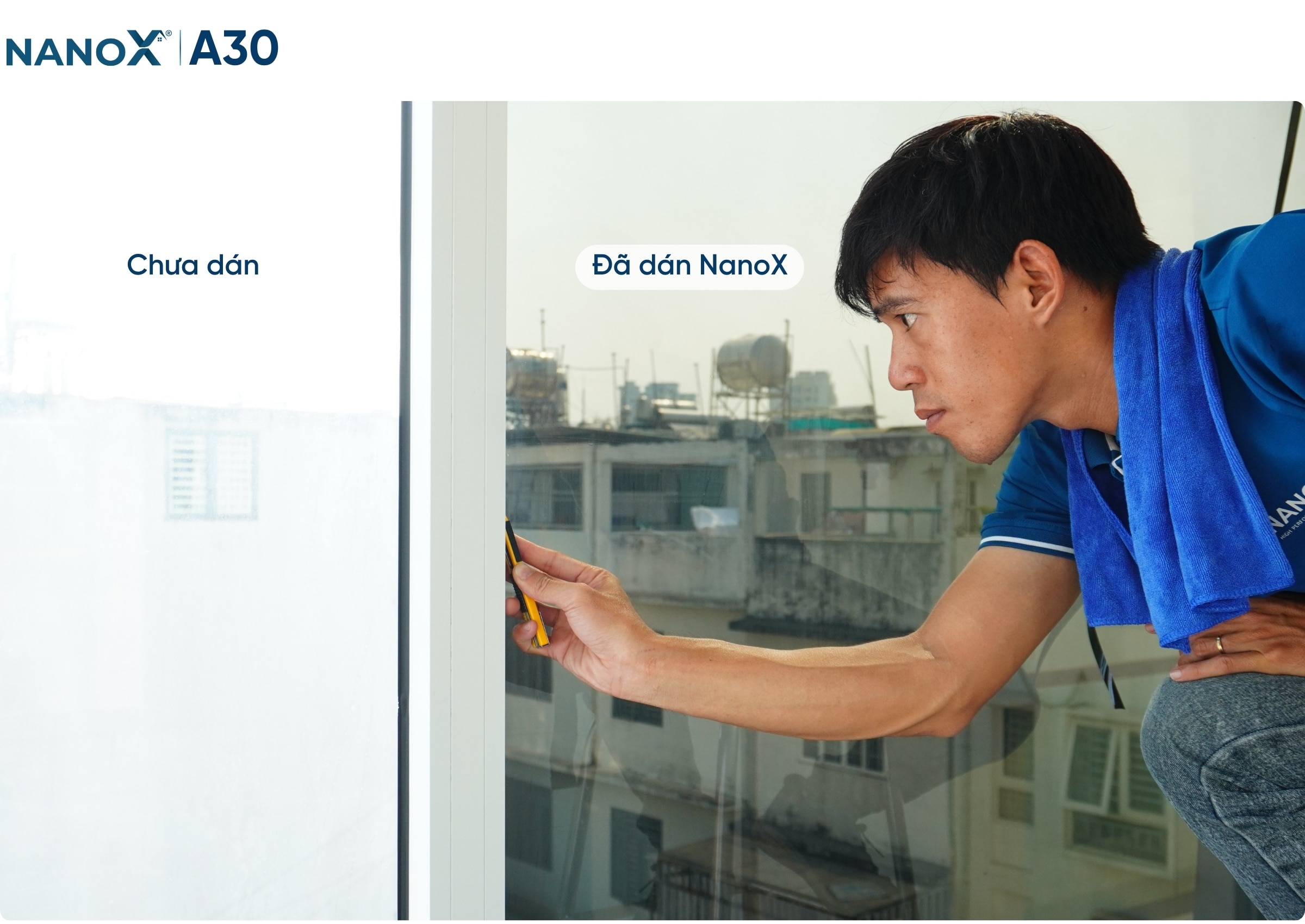 Hình ảnh thi công thực tế mã phim NanoX A30
