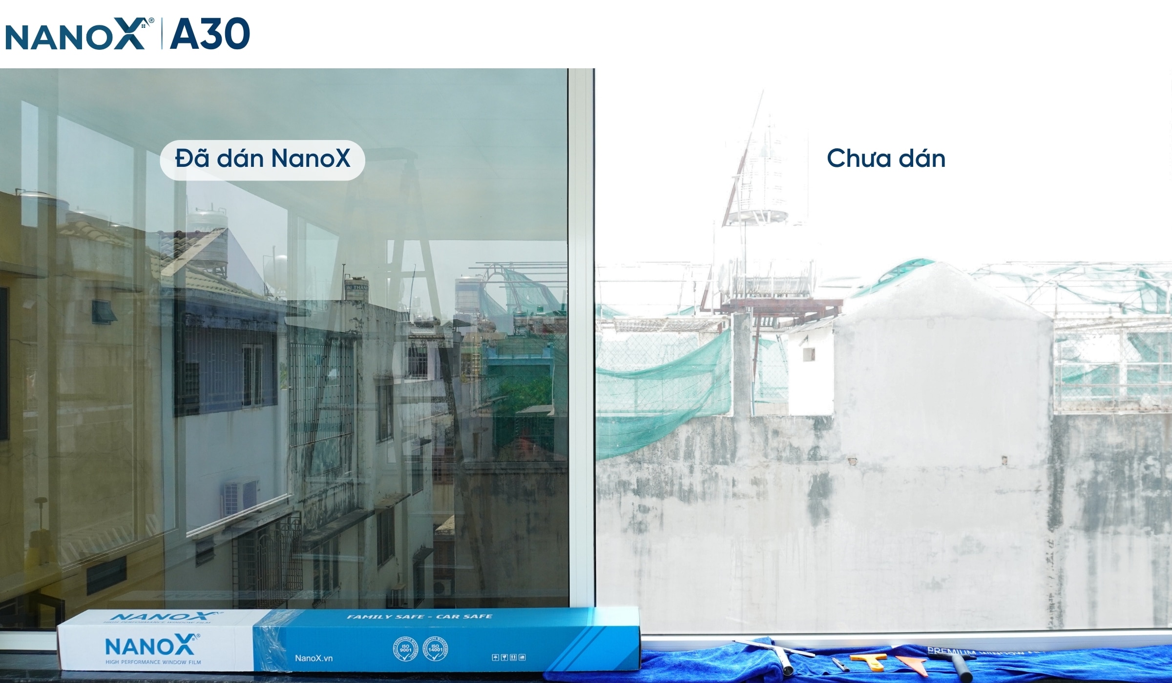 Phim cách nhiệt nhà kính NanoX A30 11 Hình ảnh thi công thực tế mã phim NanoX A30