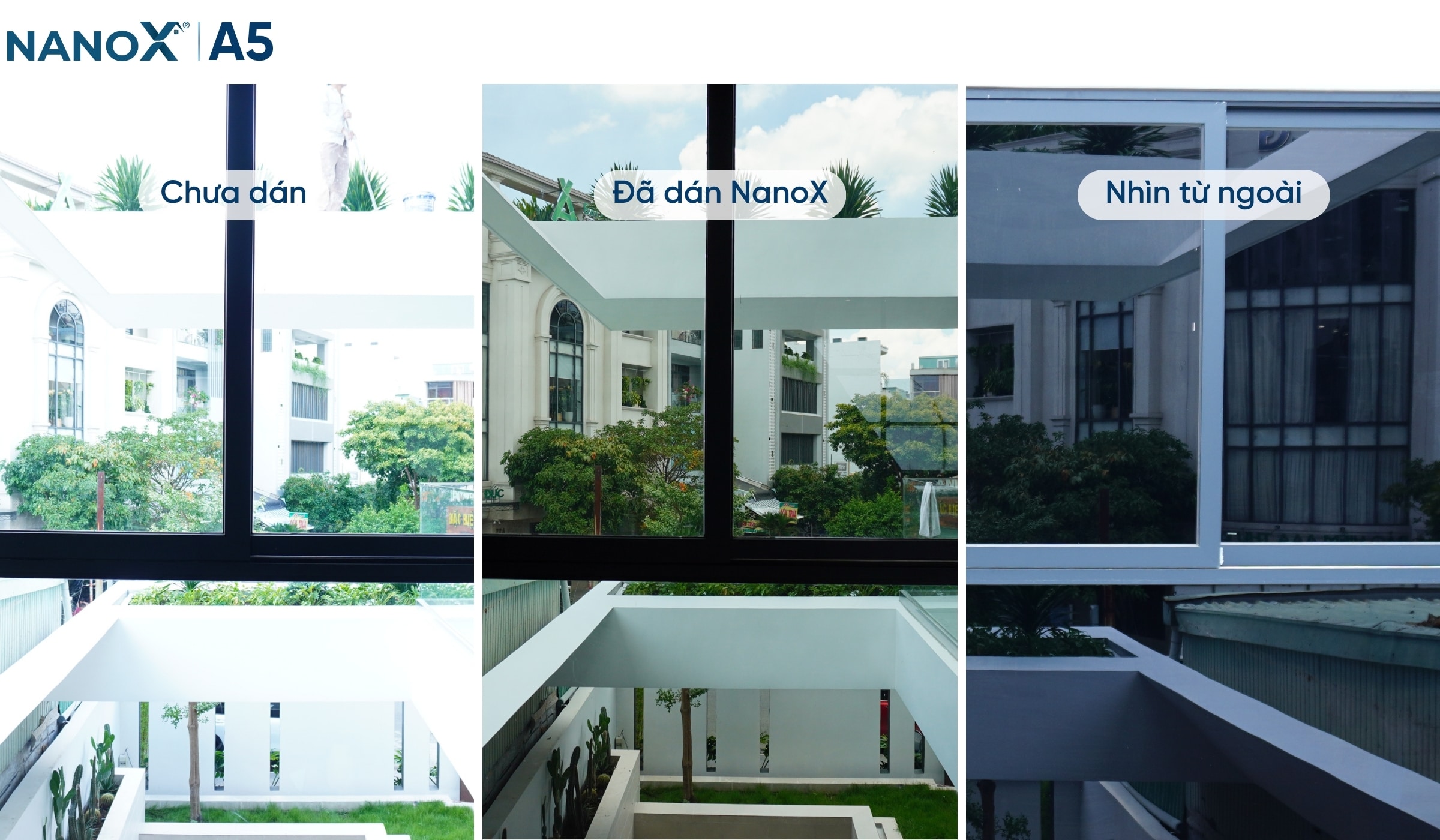 Phim cách nhiệt nhà kính NanoX A5 11 Hình ảnh thi công thực tế mã phim nhà kính NanoX A5