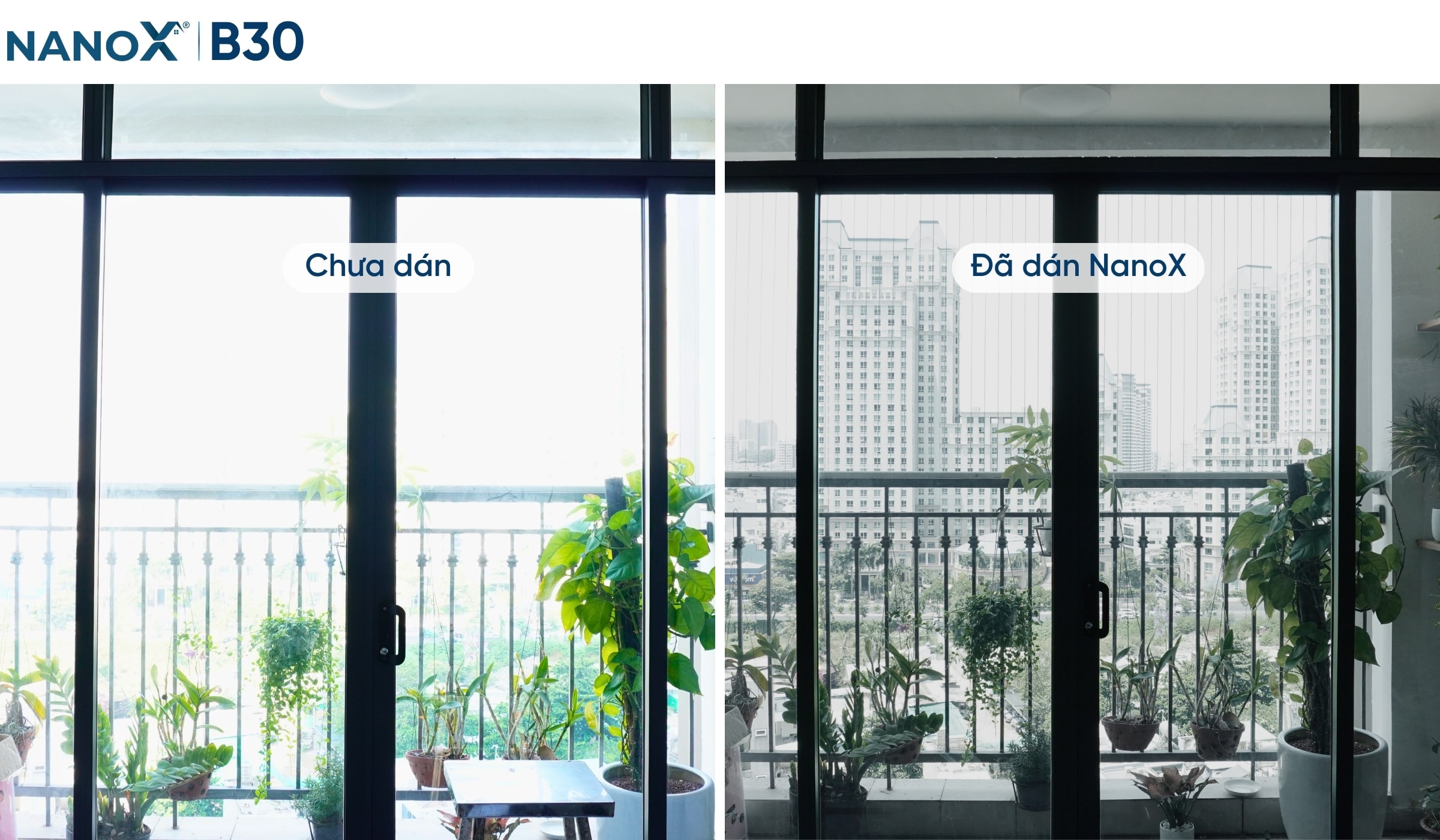 Hình ảnh thi công thực tế mã phim NanoX B30