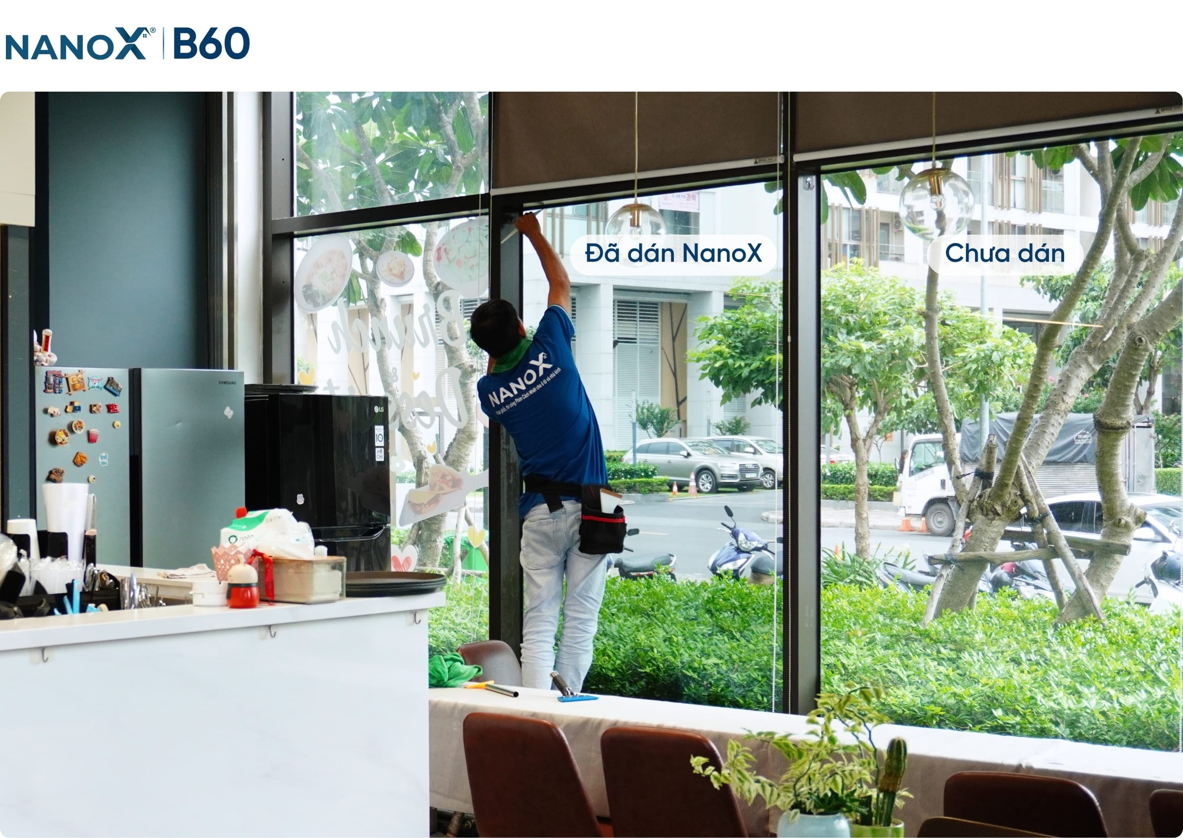 Hình ảnh thi công thực tế mã phim NanoX B60
