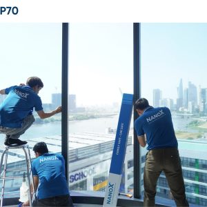 NanoX P70 Hình ảnh thi công thực tế mã phim cách nhiệt nhà kính NanoX P70