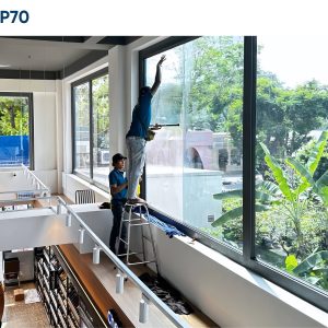 NanoX P70 Hình ảnh thi công thực tế mã phim cách nhiệt nhà kính NanoX P70