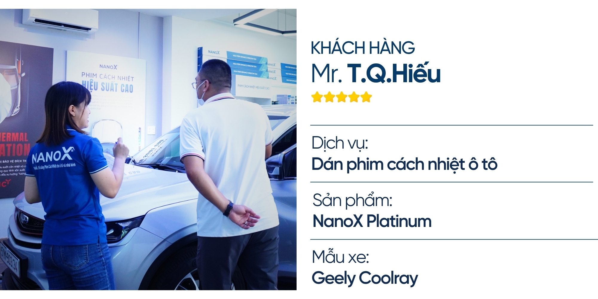 trai nghiem khach hang dan phim cach nhiet oto Geely Coolray 1