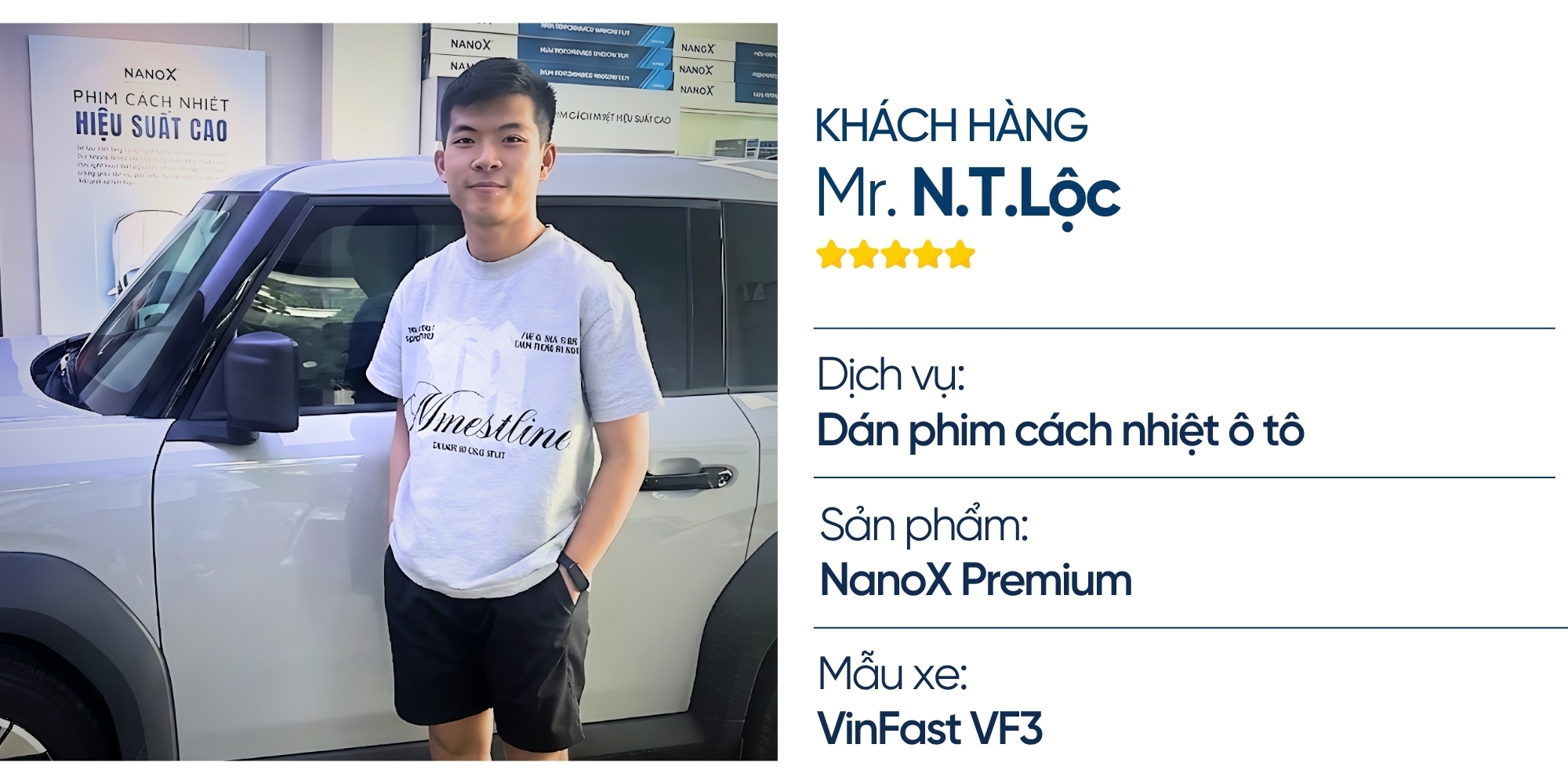 trai nghiem khach hang dan phim cach nhiet oto VinFast VF3 1