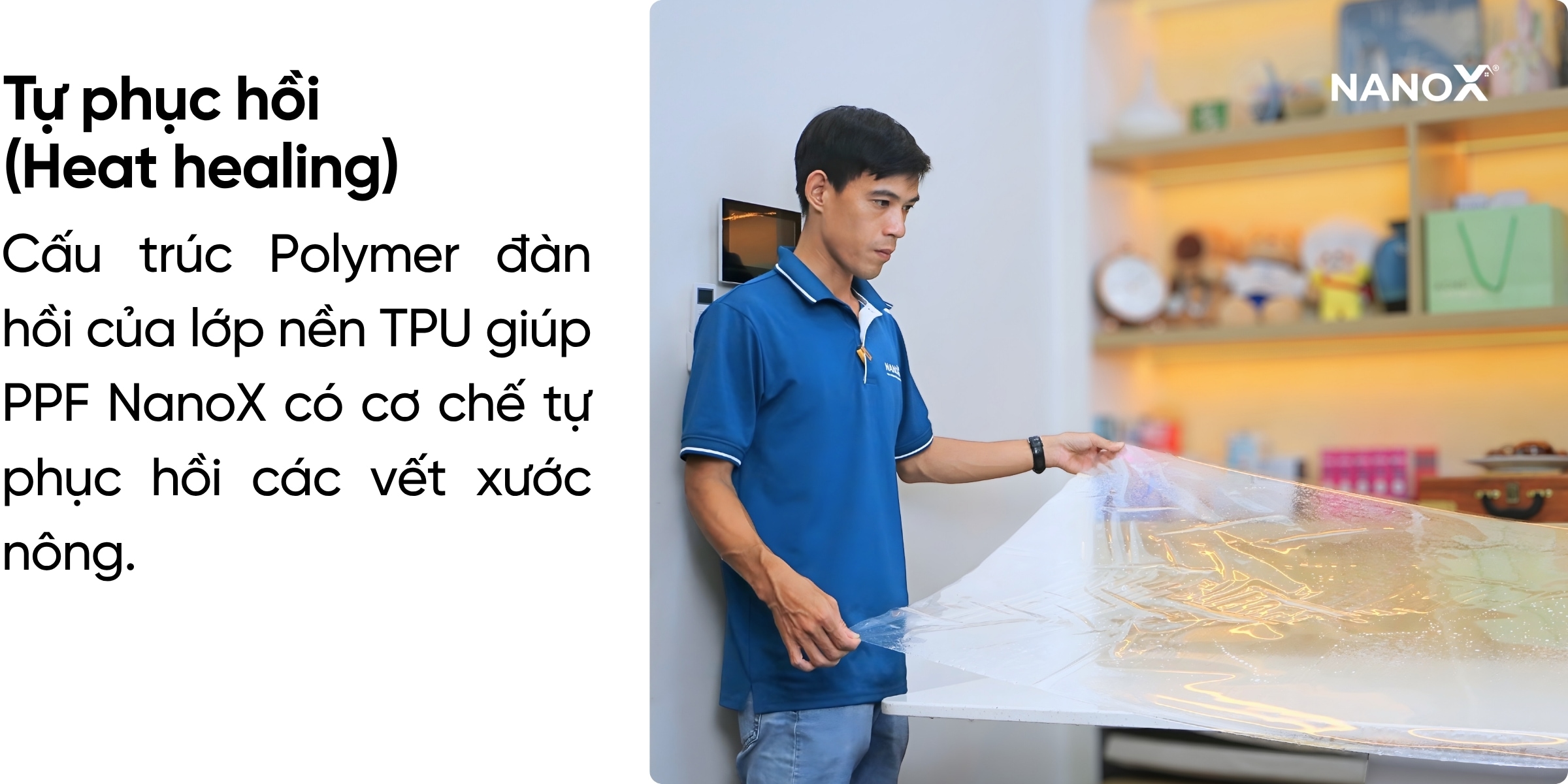 Phim bảo vệ nội thất nhà ở PPF NanoX sở hữu khả năng tự chữa lành các vết xước nhỏ