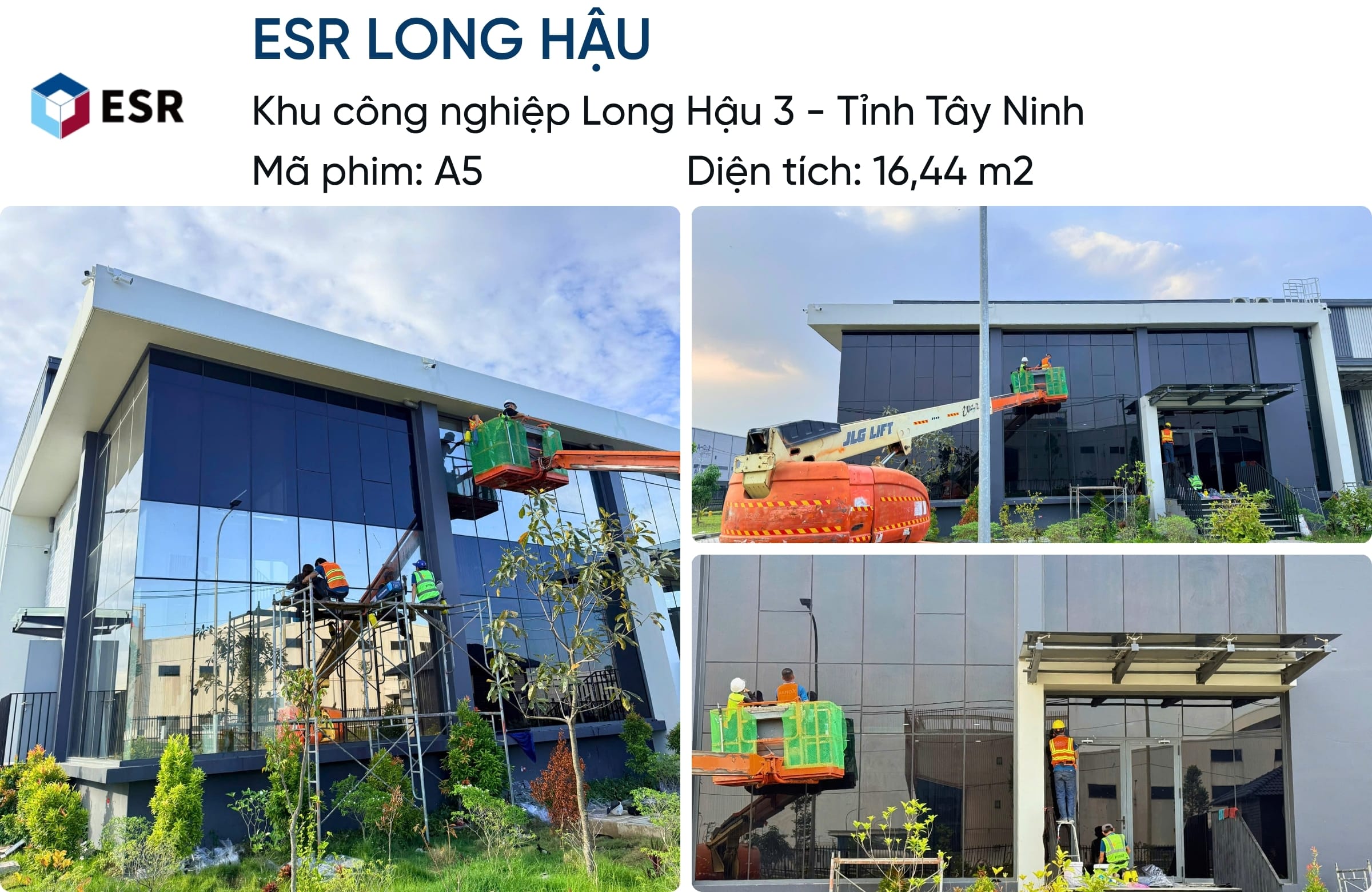 Khách hàng dán phim cách nhiệt NanoX A5 tại công ty ESR