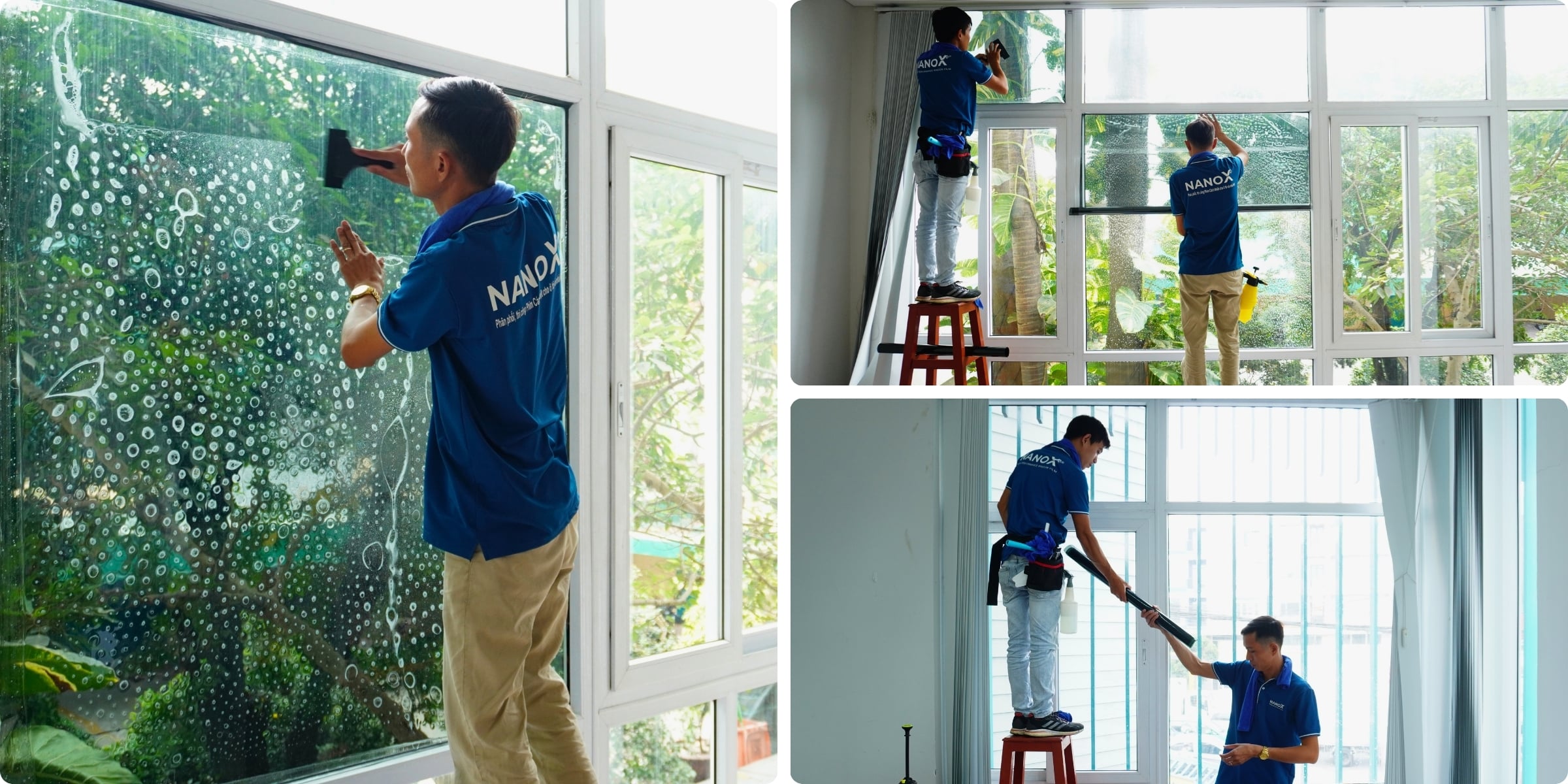 Phim cách nhiệt nhà kính NanoX B15 23 Khách hàng dán phim cách nhiệt NanoX B15 tại văn phòng công ty An Bình