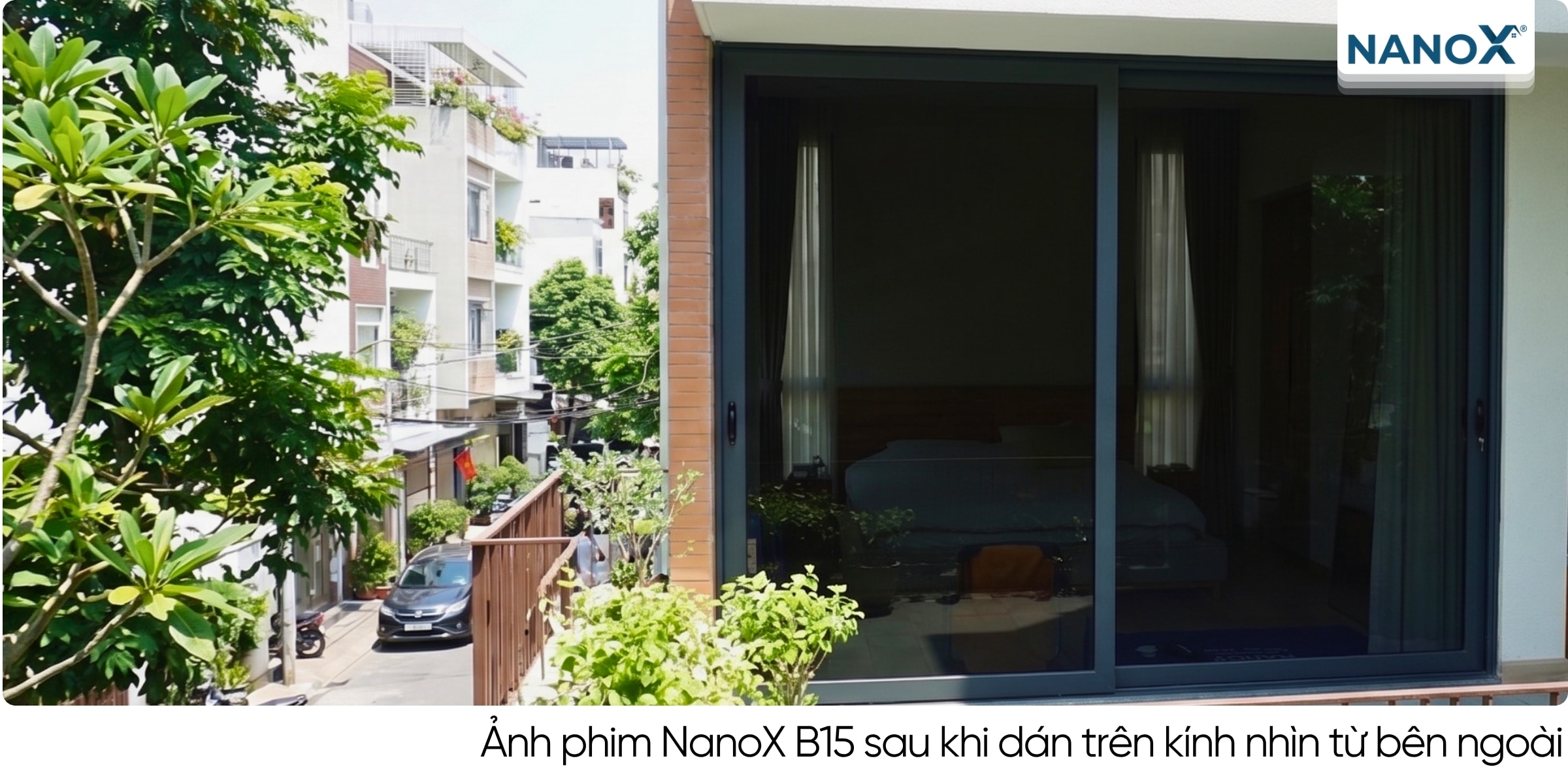 Phim cách nhiệt nhà kính NanoX B15 6 Một điểm nổi bật khác của NanoX B15 là khả năng hạn chế nhìn trộm