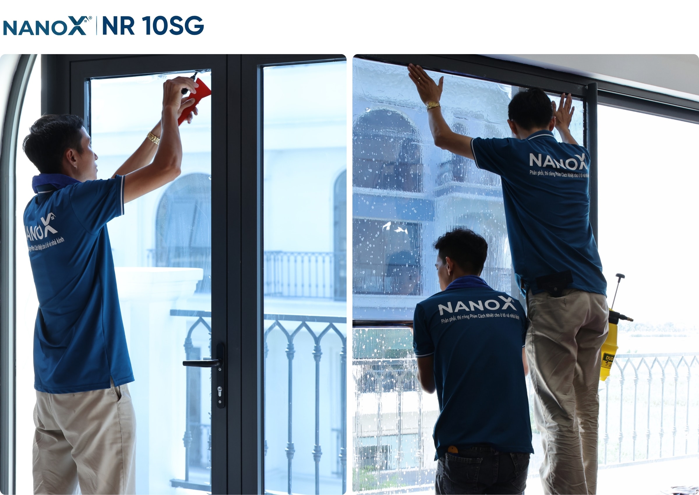 Hình ảnh thi công thực tế mã phim nhà kính NanoX NR 10SG