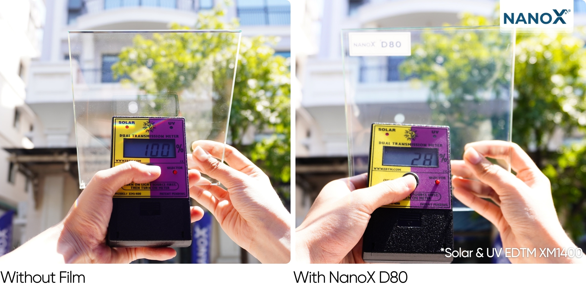 Phim cách nhiệt NanoX D80 cản đến 85% tia hồng ngoại